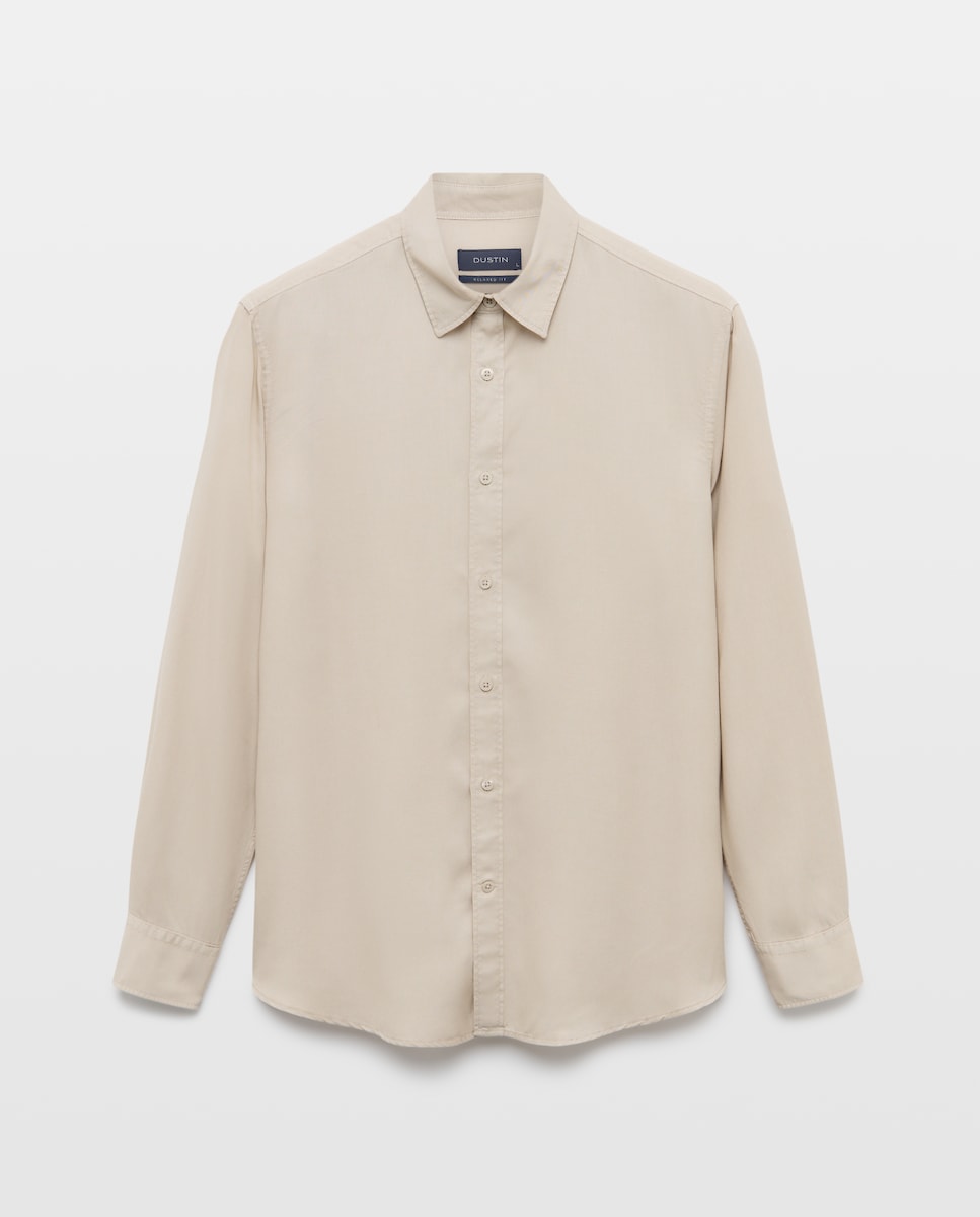 Imagem 0 de Camisa Casual de Tencel Lisa Garment Dye Regular Fit