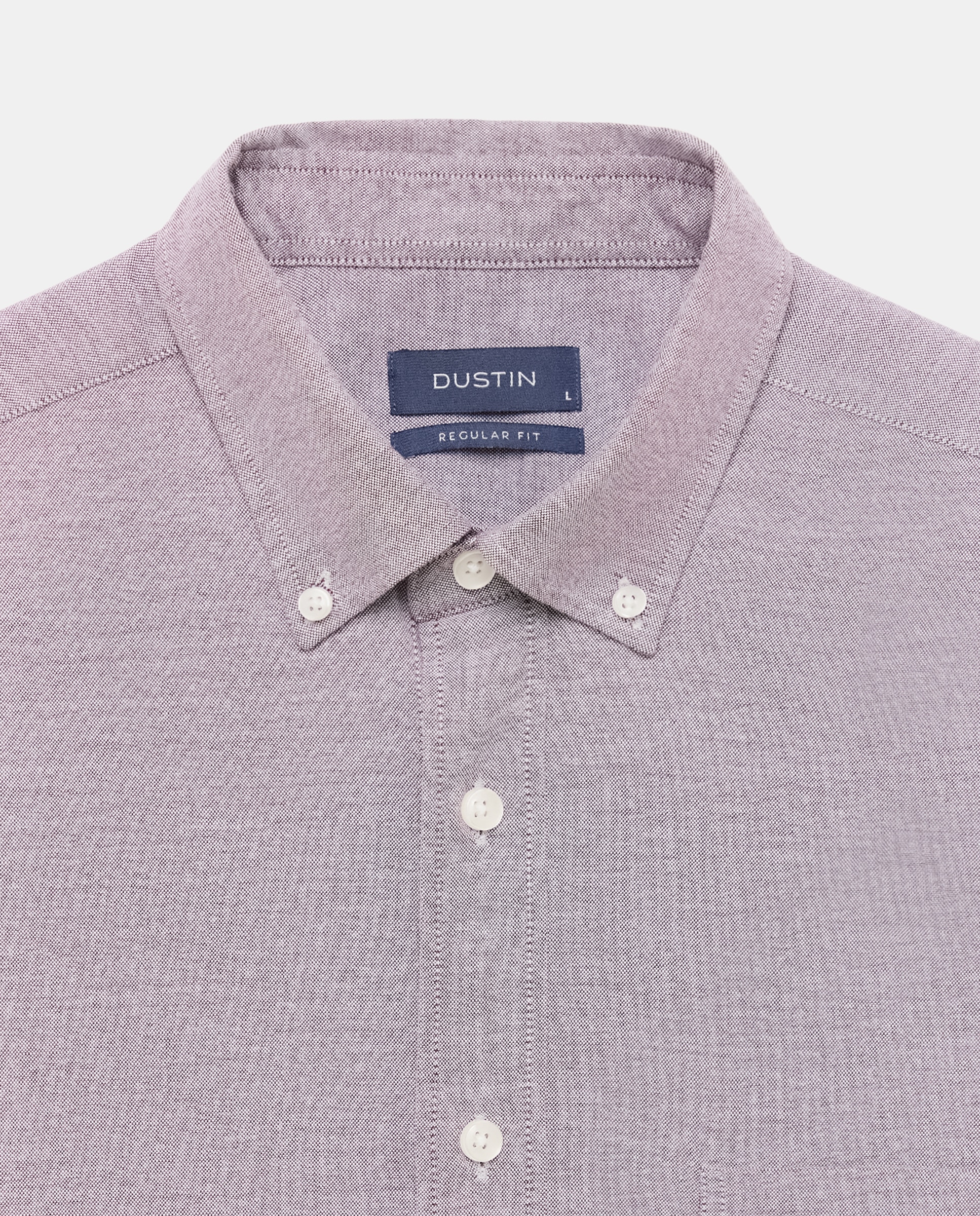 Camisa regular fit de oxford stretch lisa de hombre - Dustin - Burdeos Burdeos-5