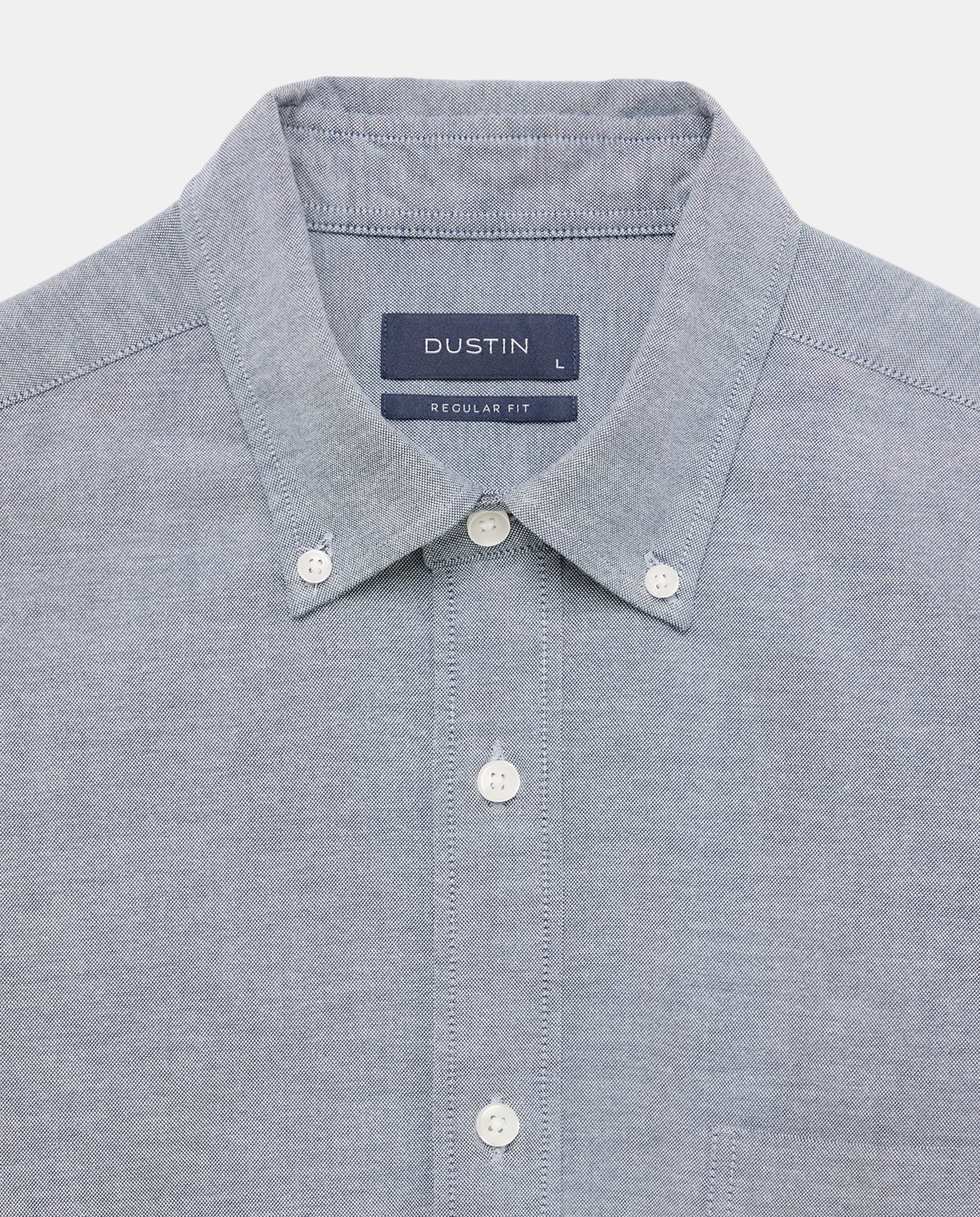 Camisa regular fit de oxford stretch lisa de hombre - Dustin - Azul marino Azul marino-5