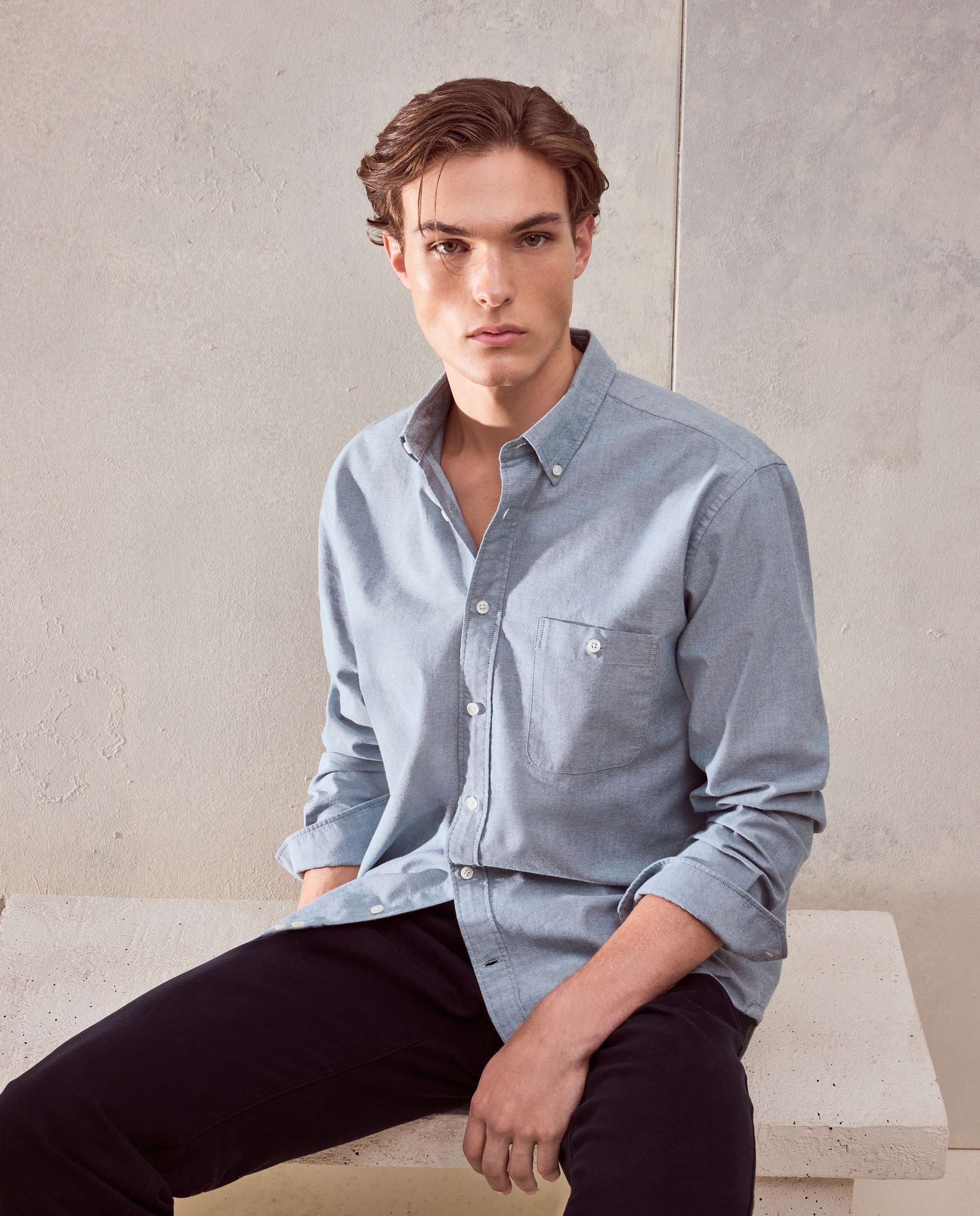 Camisa oxford sport lisa classic fit. - Dustin - Verde Agua Verde Agua-1