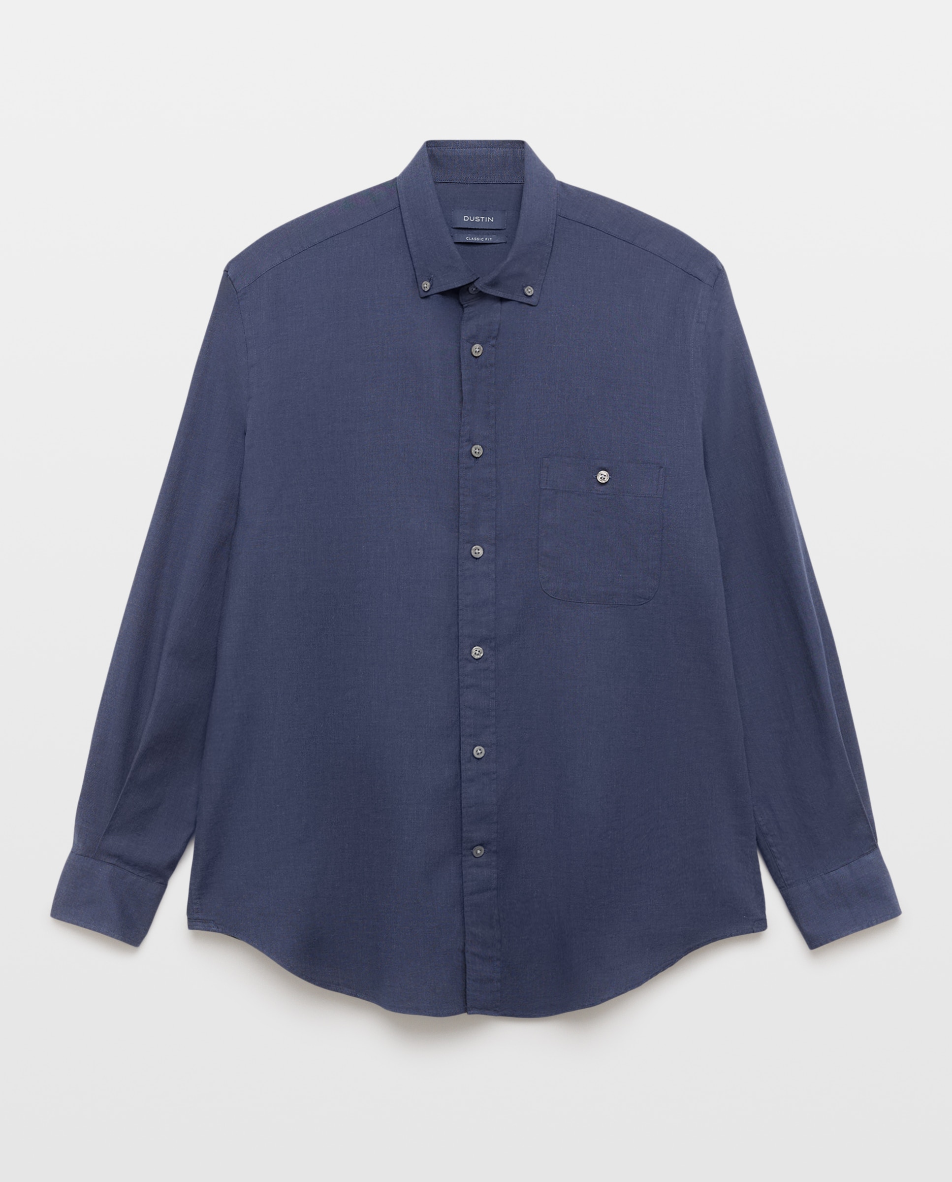 Camisa de twill algodón stretch liso. - Dustin - Azul Azul-4