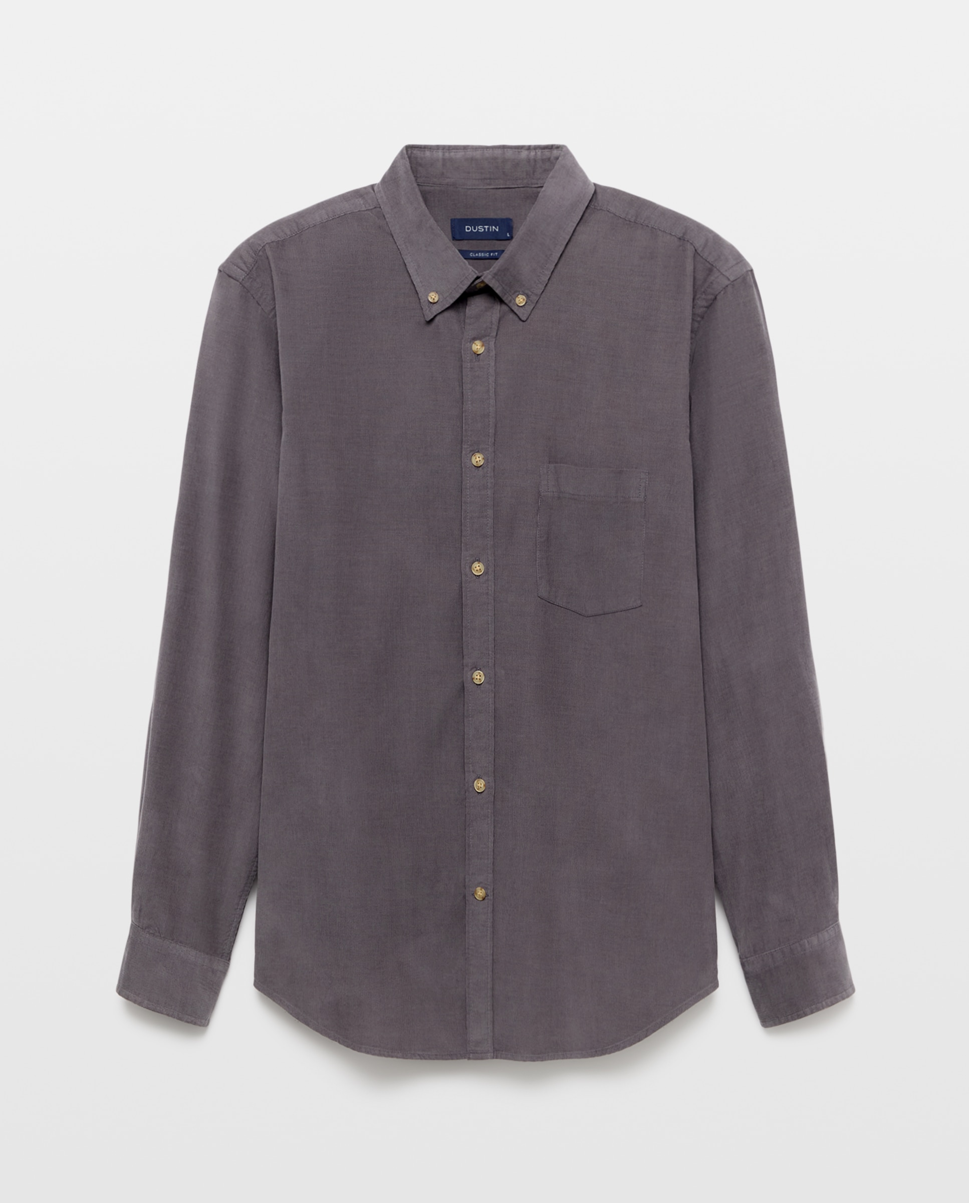 Imagen 4 de Camisa de pana de algodón lavada de hombre - Dustin - Gris oscuro Gris oscuro