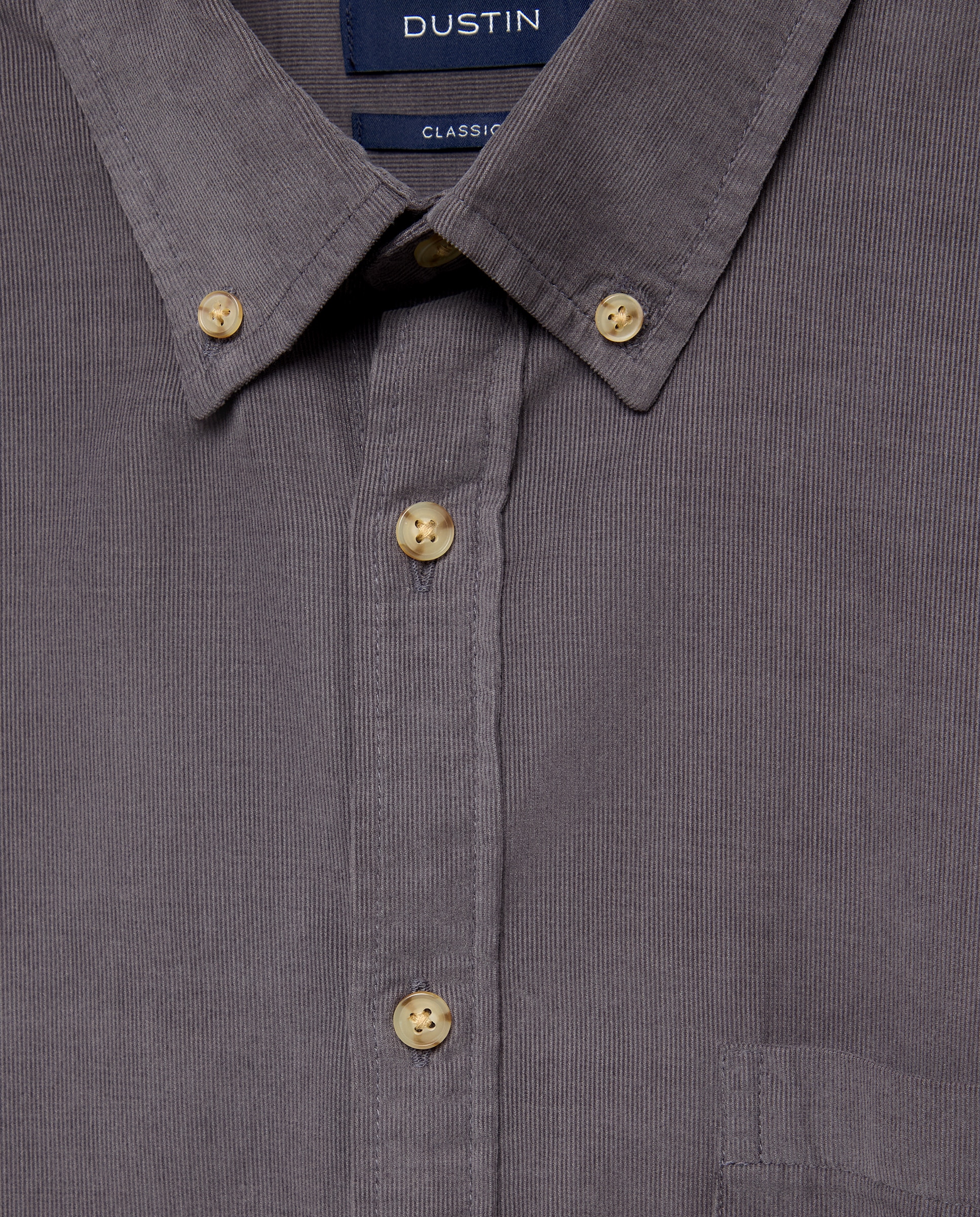 Imagen 5 de Camisa de pana de algodón lavada de hombre - Dustin - Gris oscuro Gris oscuro