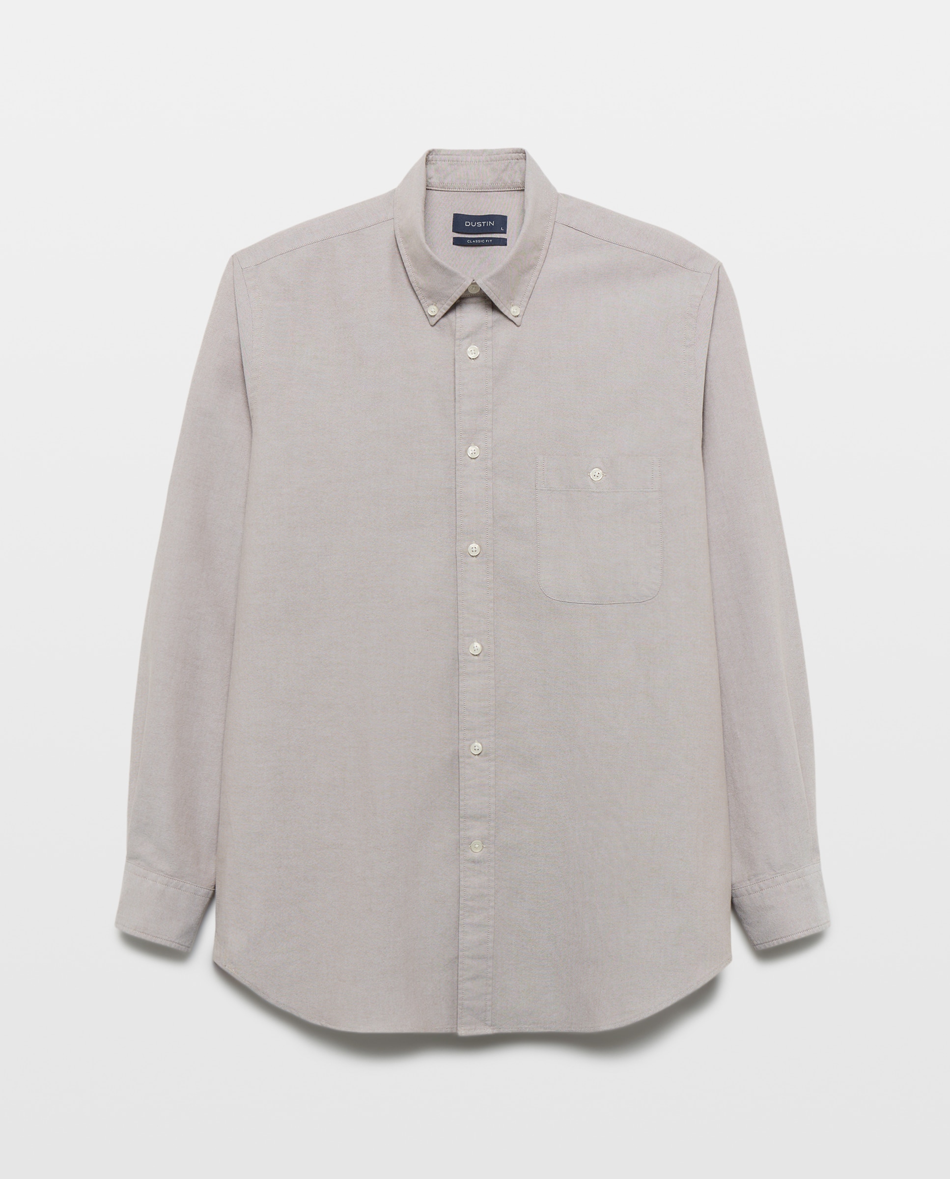 Camisa de oxford con tejido confort lisa. - Dustin - Marrón claro Marrón claro-1