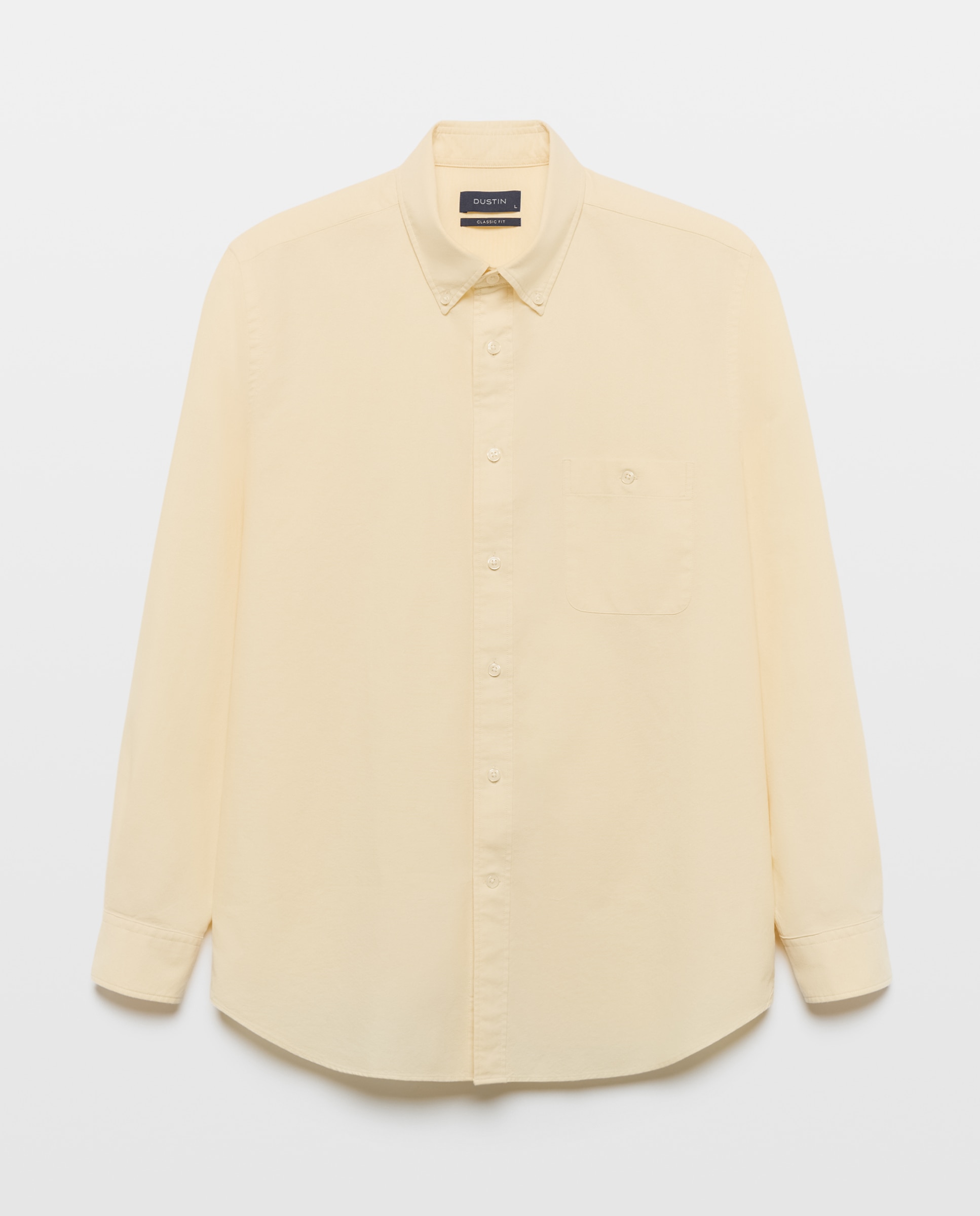 Camisa de oxford con tejido confort lisa. - Dustin - Amarillo Amarillo-4