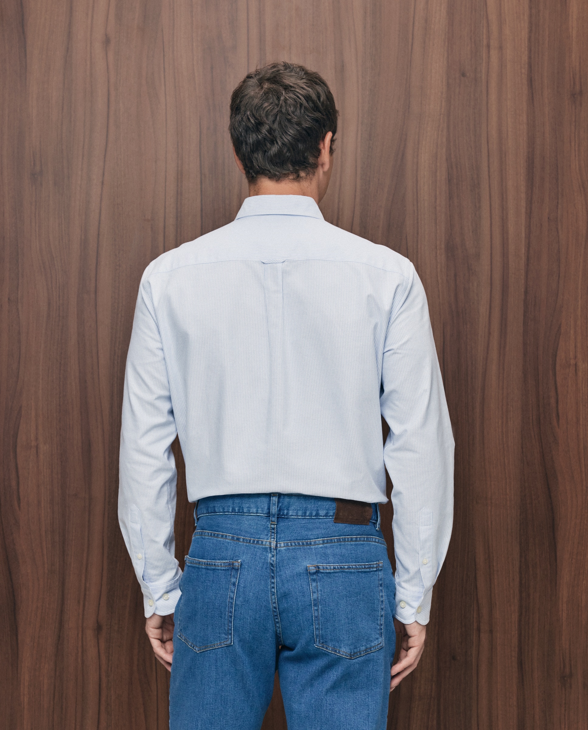 Camisa sport oxford classic fit hombre 100% algodón - Emidio Tucci - Azul claro Azul claro-3