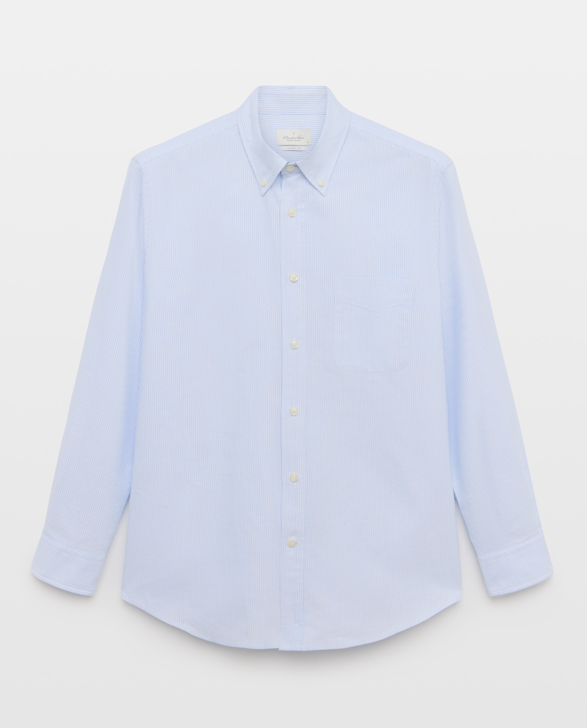Camisa sport oxford classic fit hombre 100% algodón - Emidio Tucci - Azul claro Azul claro-4