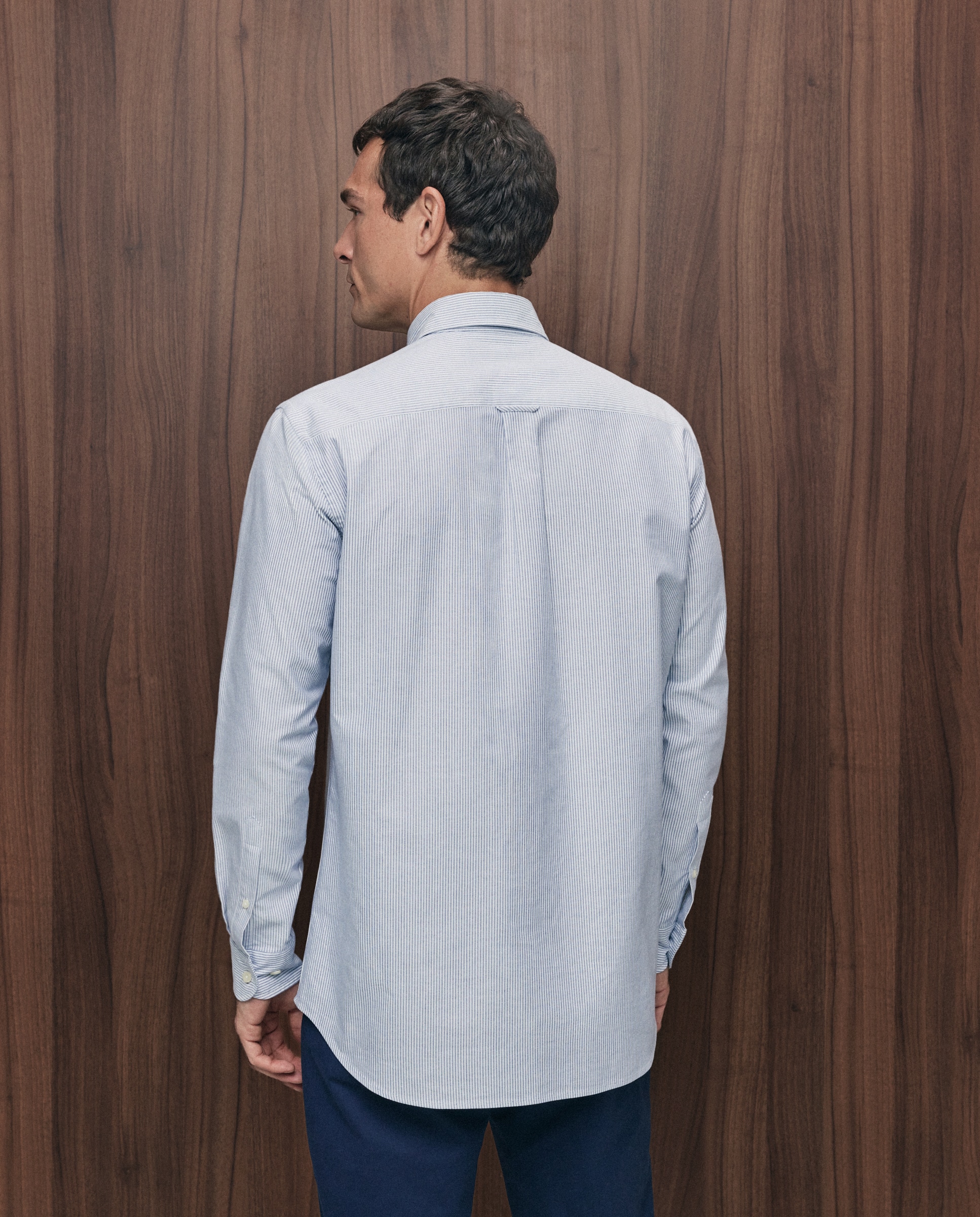 Camisa sport oxford classic fit hombre 100% algodón - Emidio Tucci - Azul marino Azul marino-3