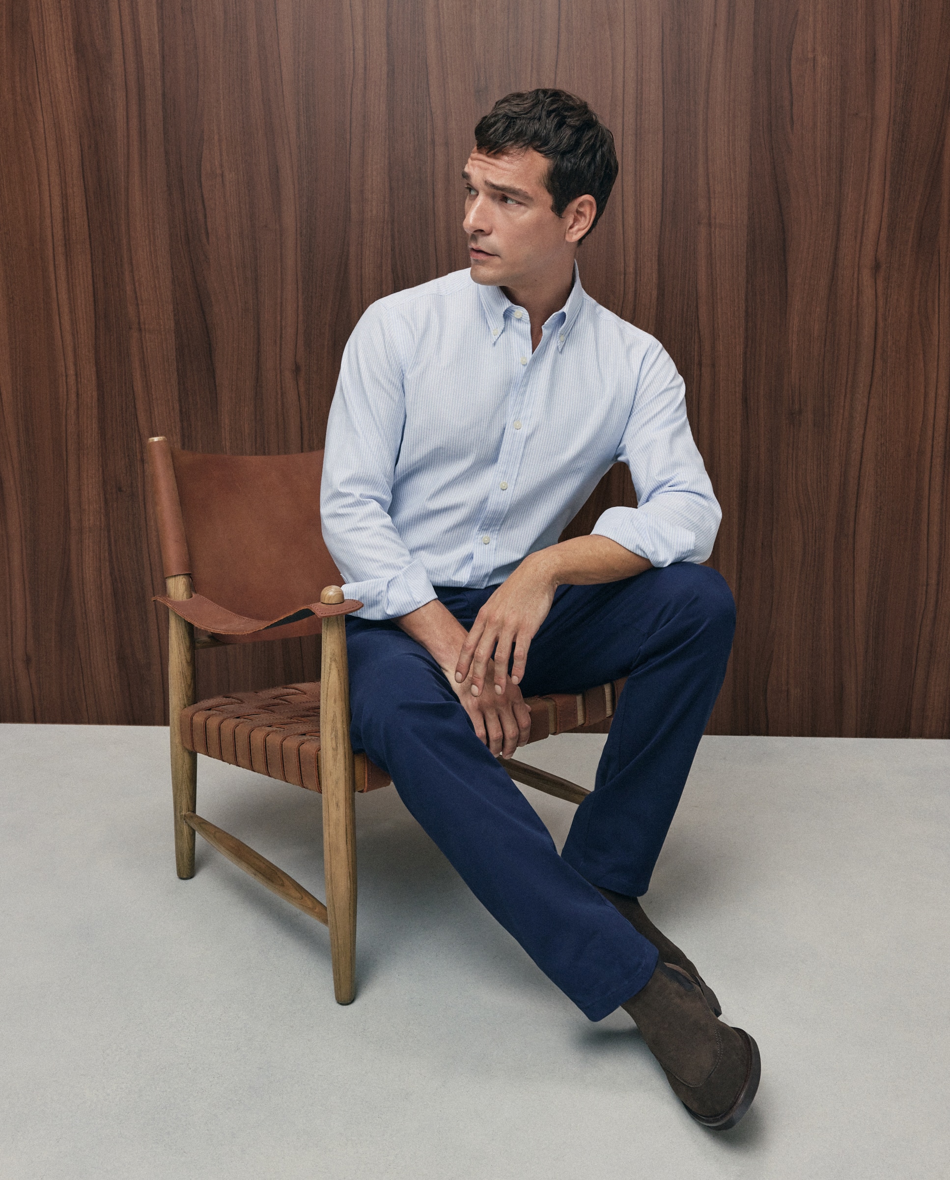Camisa Casual Oxford Classic Fit Celeste-3
