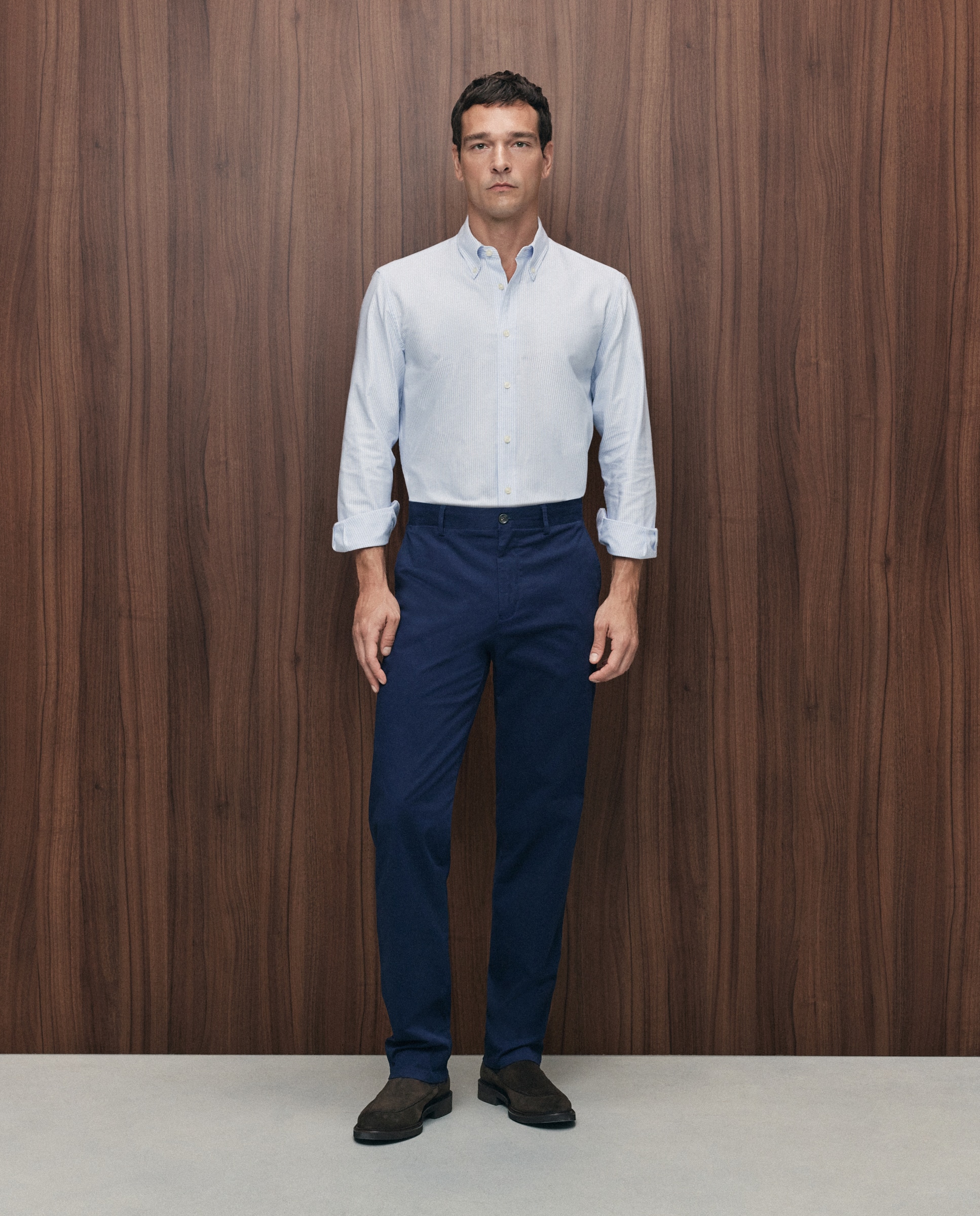 Camisa Casual Oxford Classic Fit Celeste-4