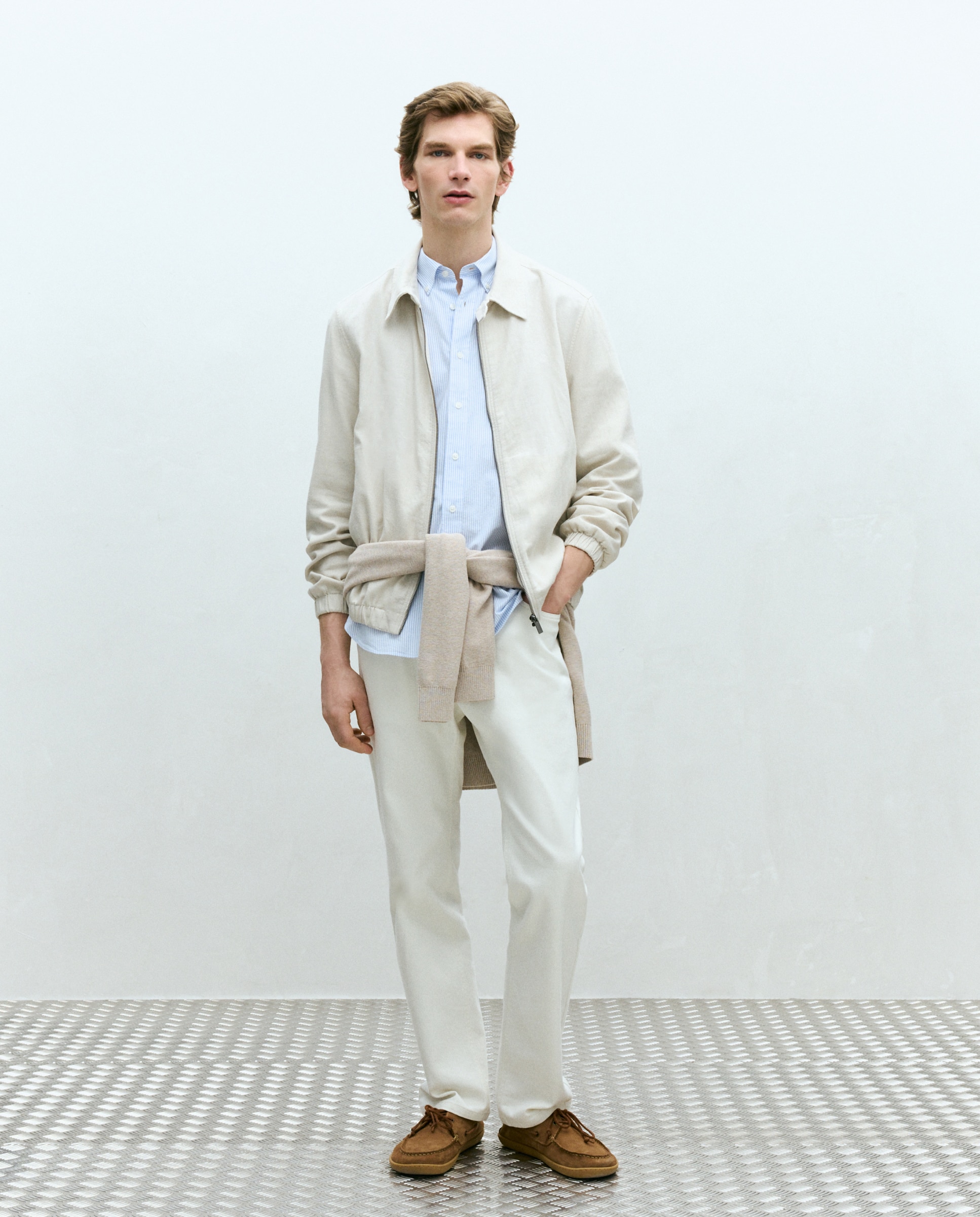 Camisa de oxford rayas hombre - Dustin - Celeste Celeste-2
