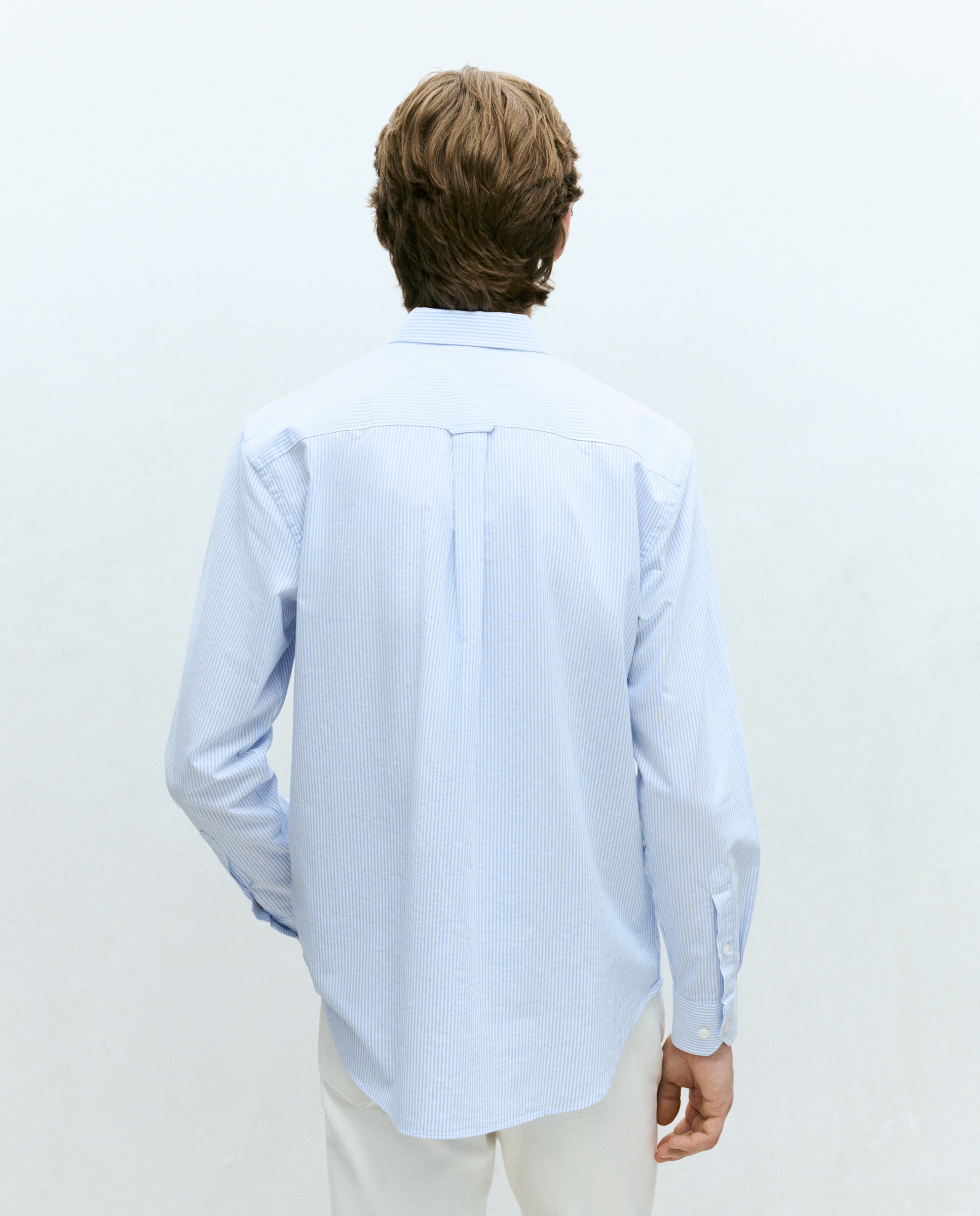Camisa de oxford rayas hombre - Dustin - Celeste Celeste-3