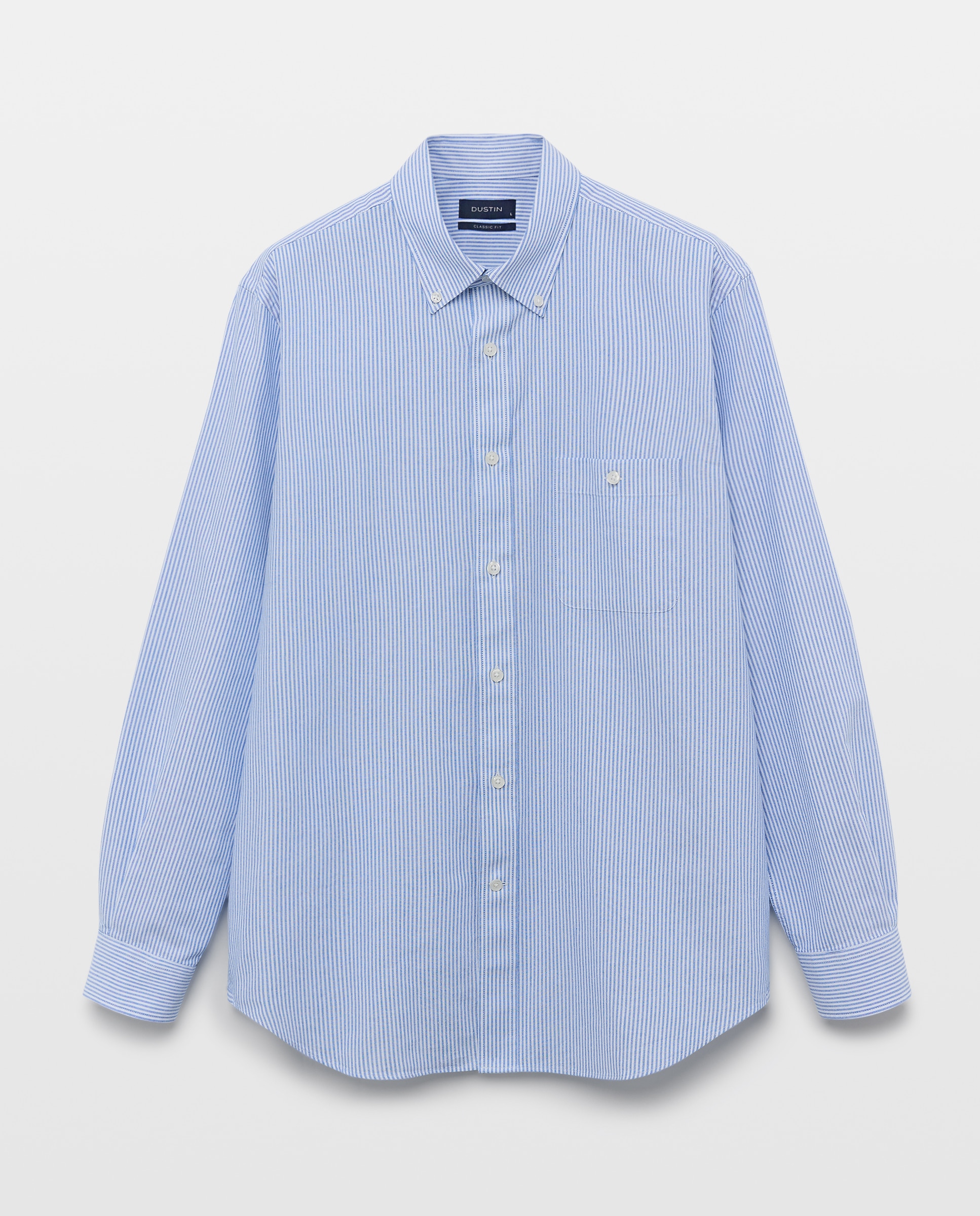 Camisa Oxford às Riscas Azul-4