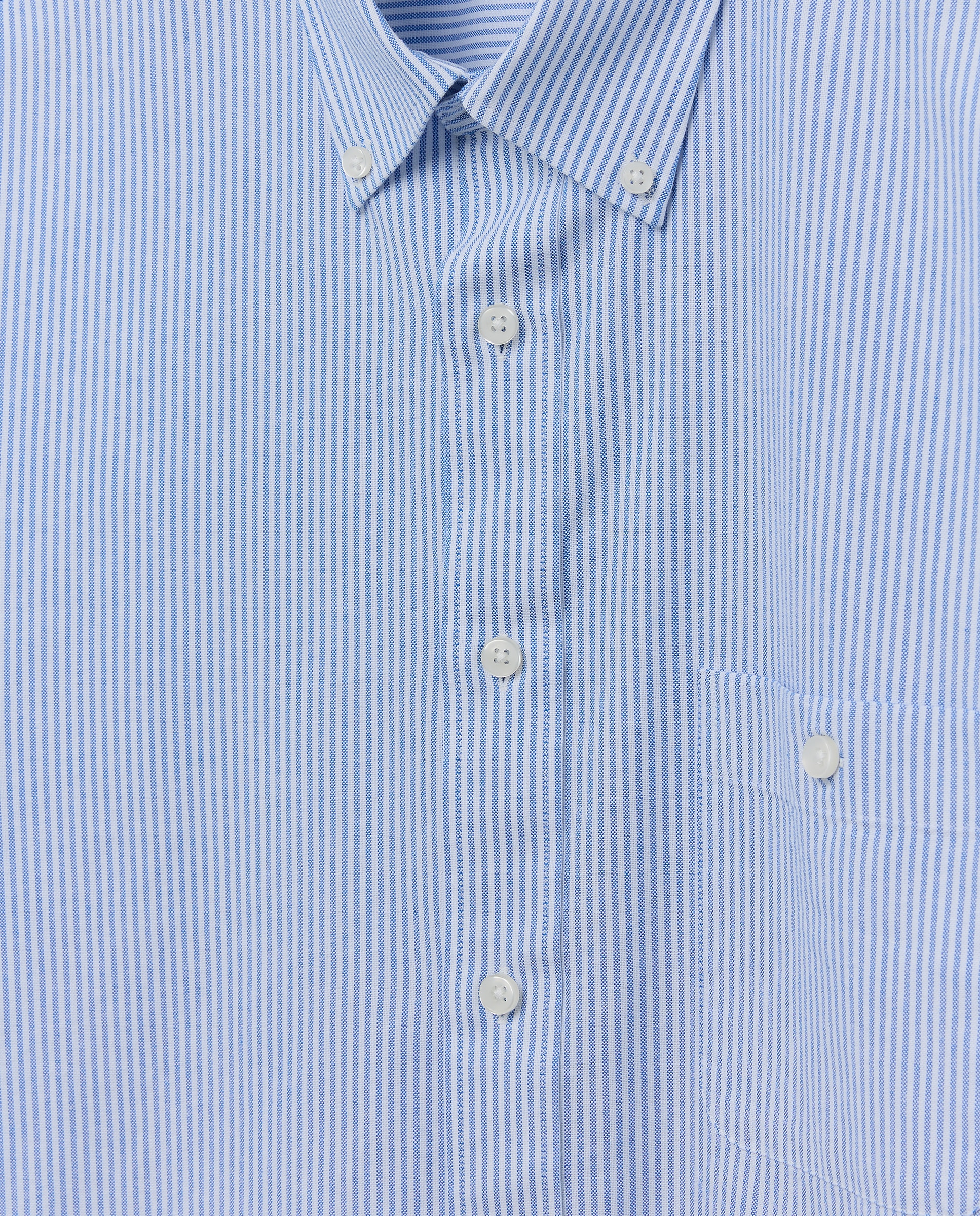 Camisa Oxford às Riscas Azul-5