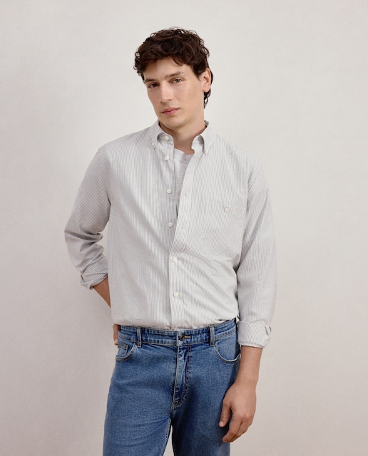 Imagen 0 de Camisa de Oxford rayas hombre