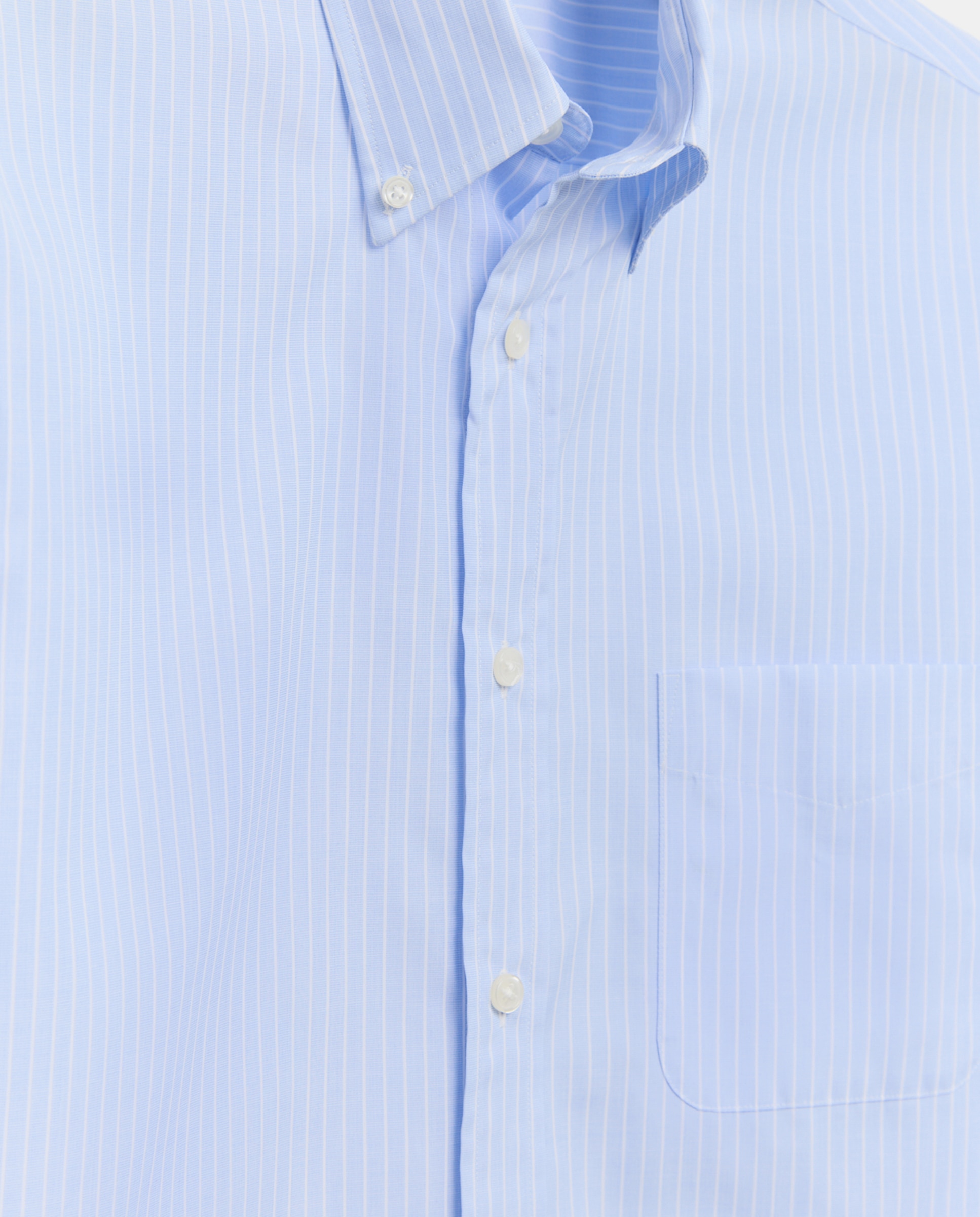 Camisa Casual de Manga Comprida Azul-5