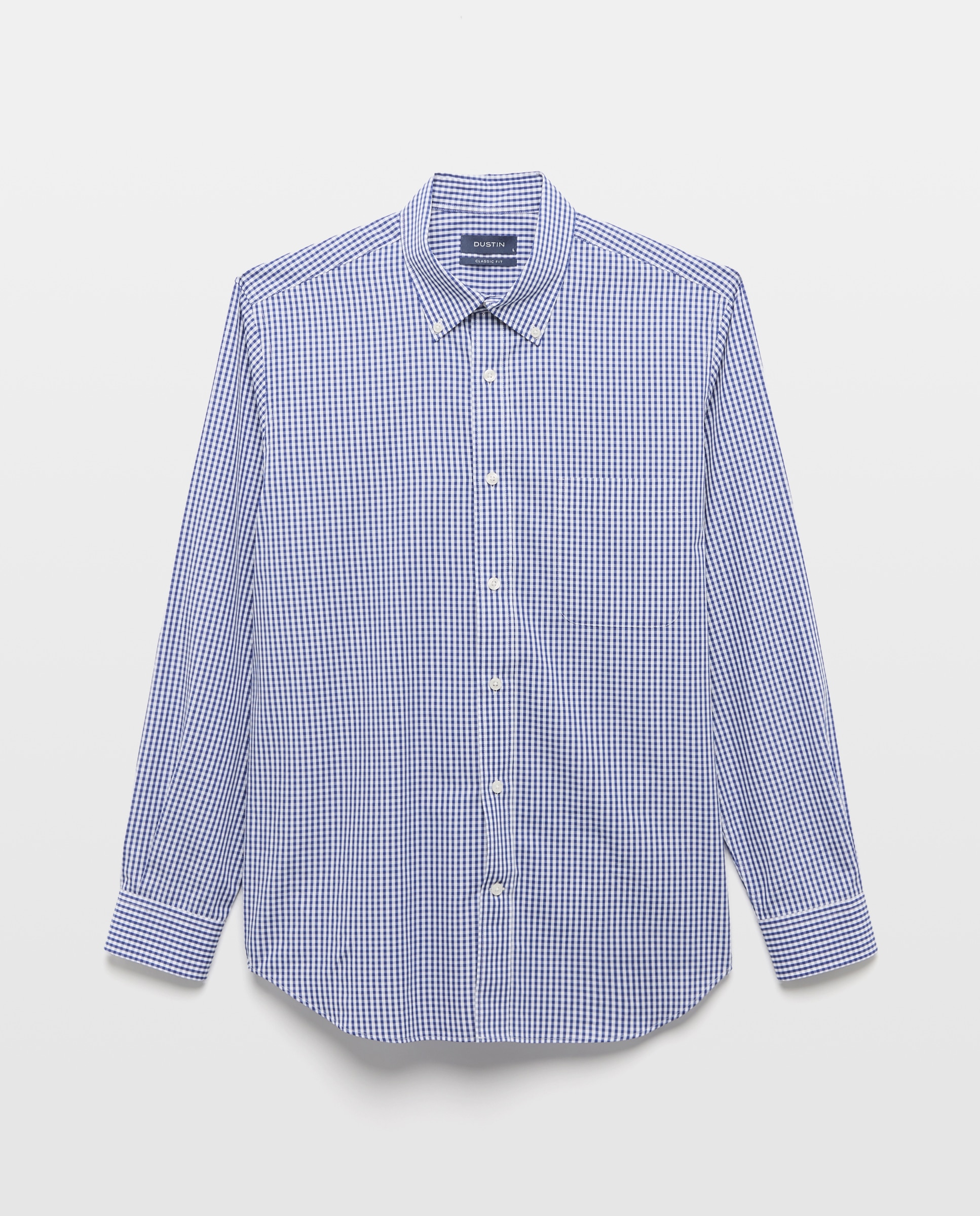 Camisa classic fit popelín algodón cuadros vichy hombre - Dustin - Azul marino Azul marino-5