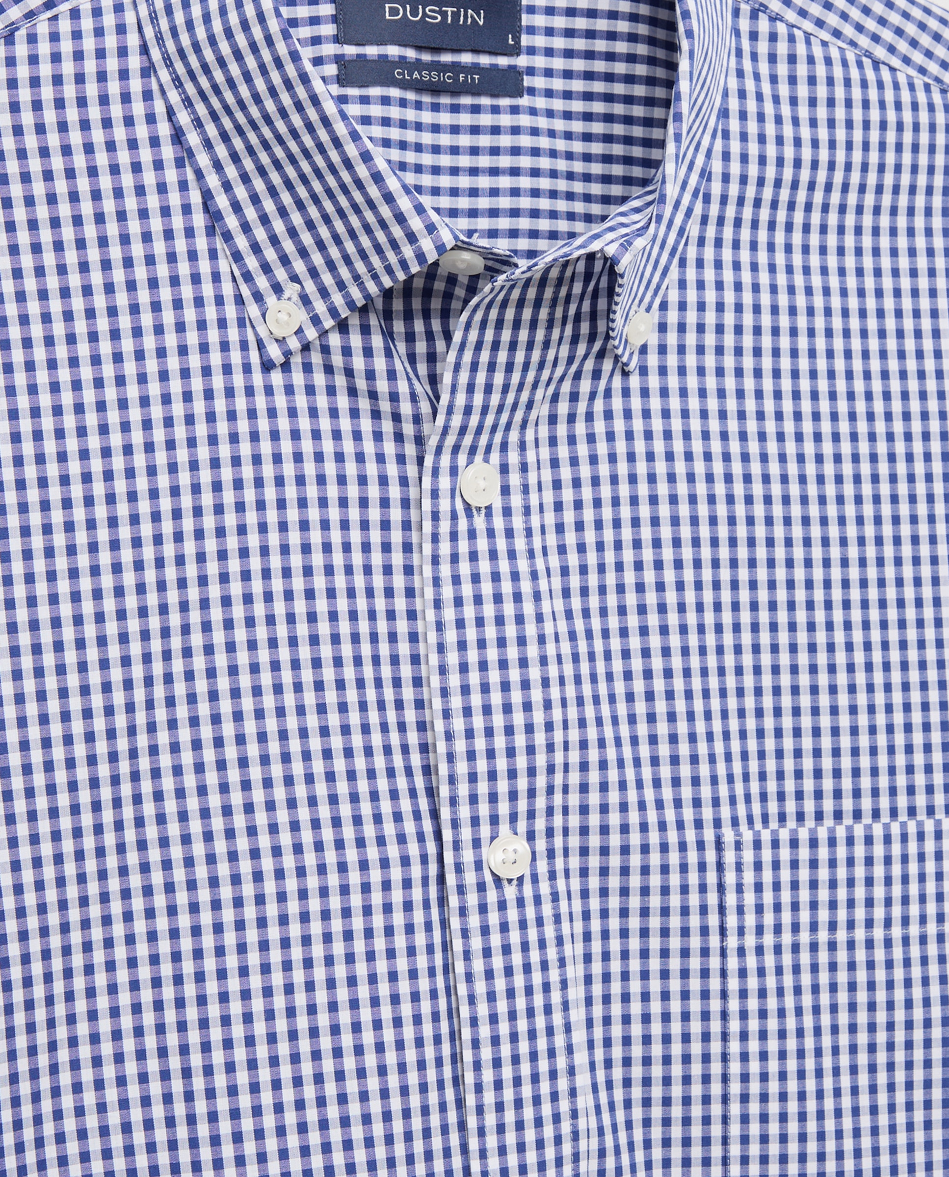 Camisa classic fit popelín algodón cuadros vichy hombre - Dustin - Azul marino Azul marino-6