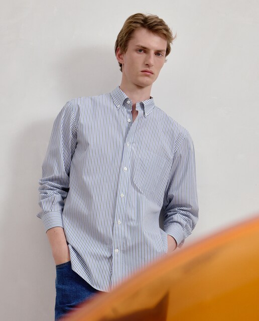 Imagen 0 de Camisa de manga larga de hombre popelín raya kodak patrón classic