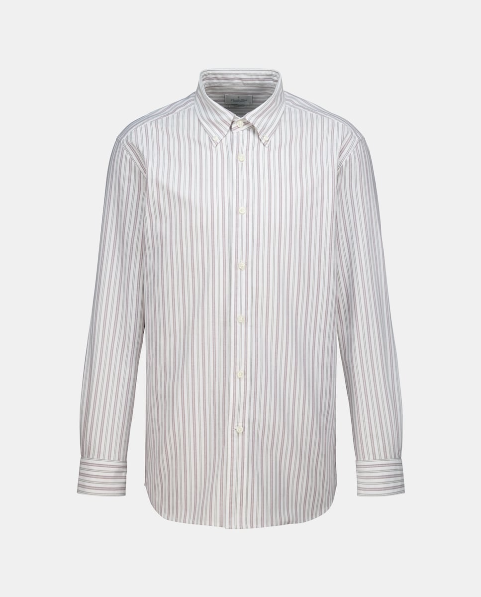 Camisa Casual de Manga Comprida Caqui-5