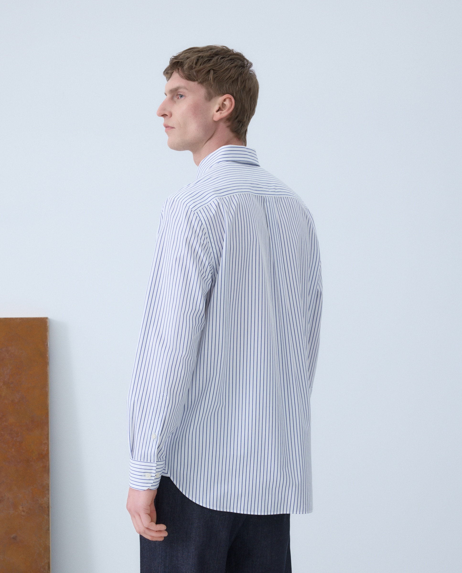 Camisa sport de hombre non iron manga larga - Emidio Tucci - Azul marino Azul marino-3