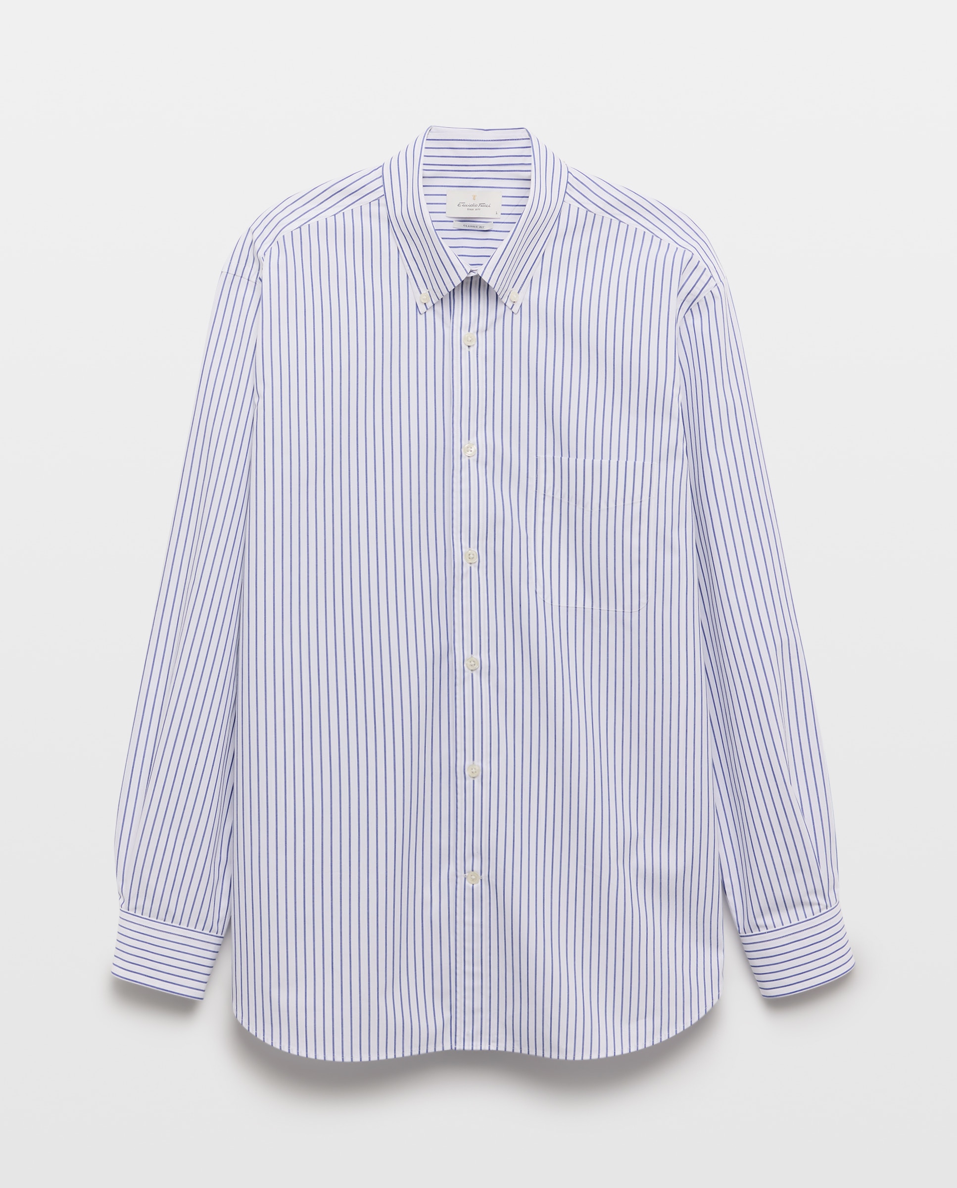 Camisa sport de hombre non iron manga larga - Emidio Tucci - Azul marino Azul marino-4
