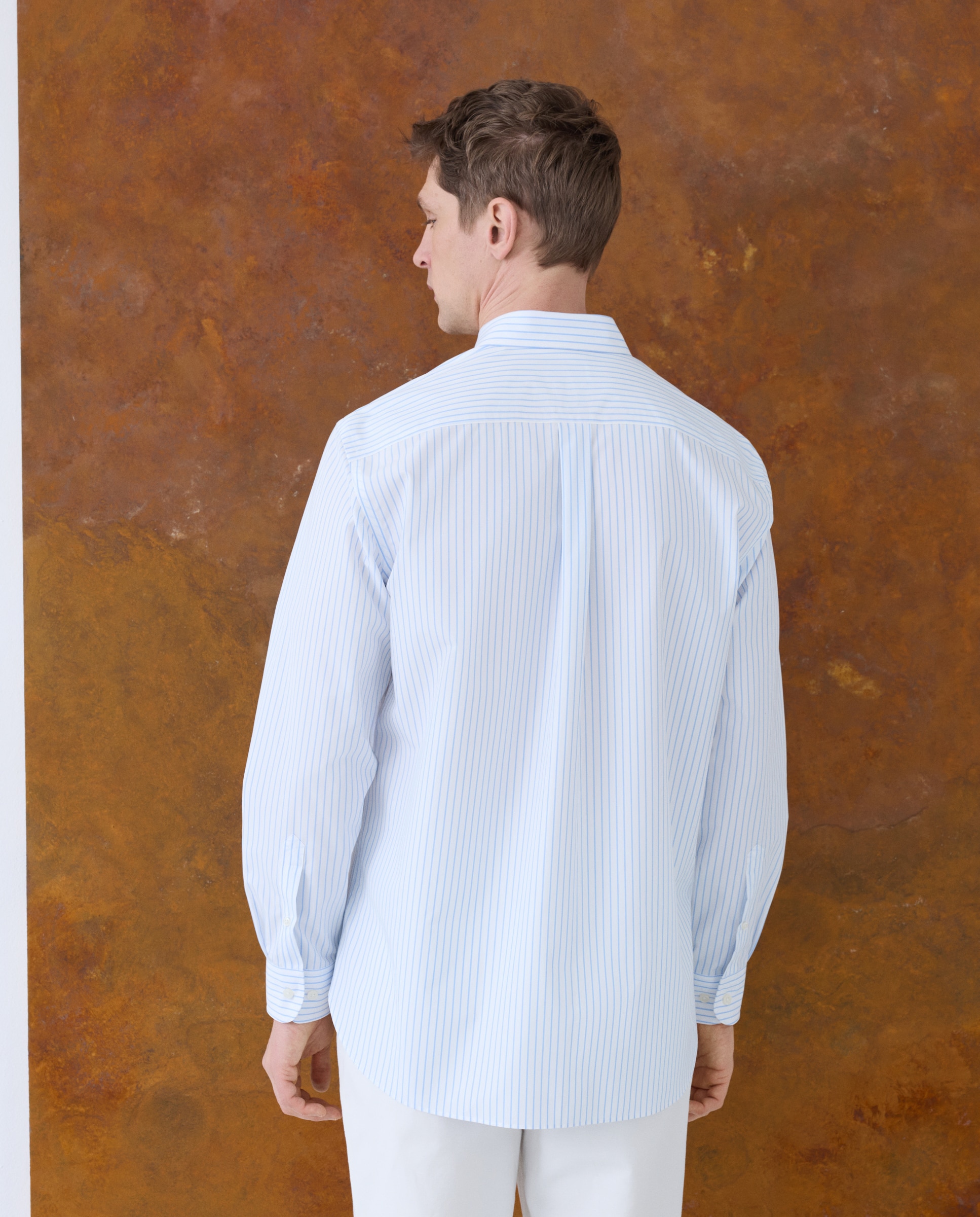 Camisa sport de hombre non iron manga larga - Emidio Tucci - Azul claro Azul claro-3