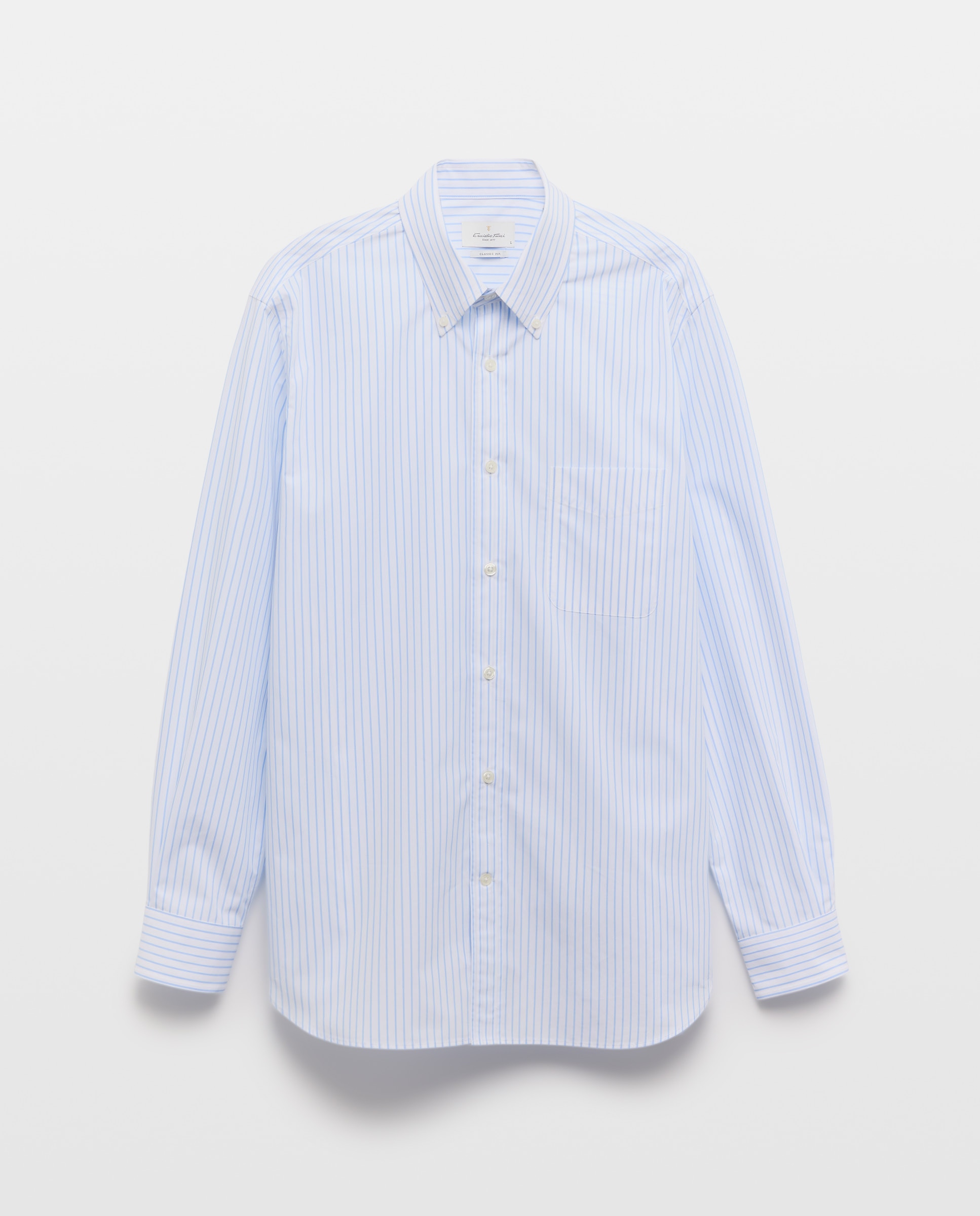 Camisa sport de hombre non iron manga larga - Emidio Tucci - Azul claro Azul claro-4