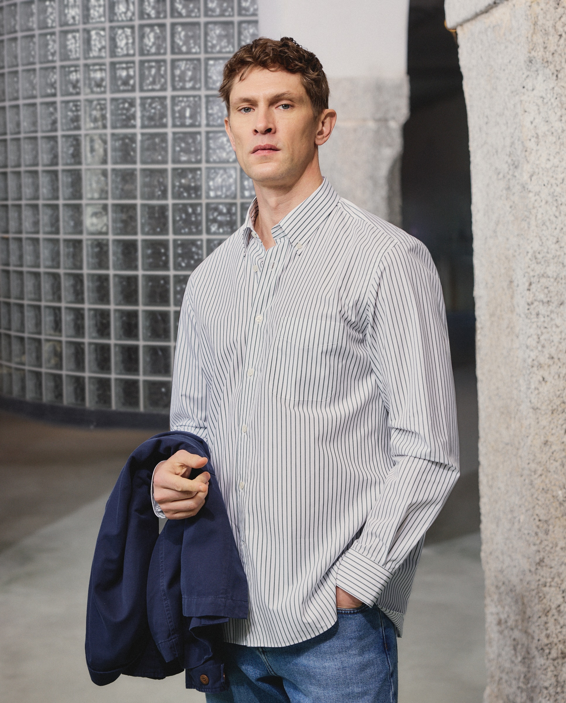 Camisa sport de hombre non iron manga larga - Emidio Tucci - Verde Verde-1