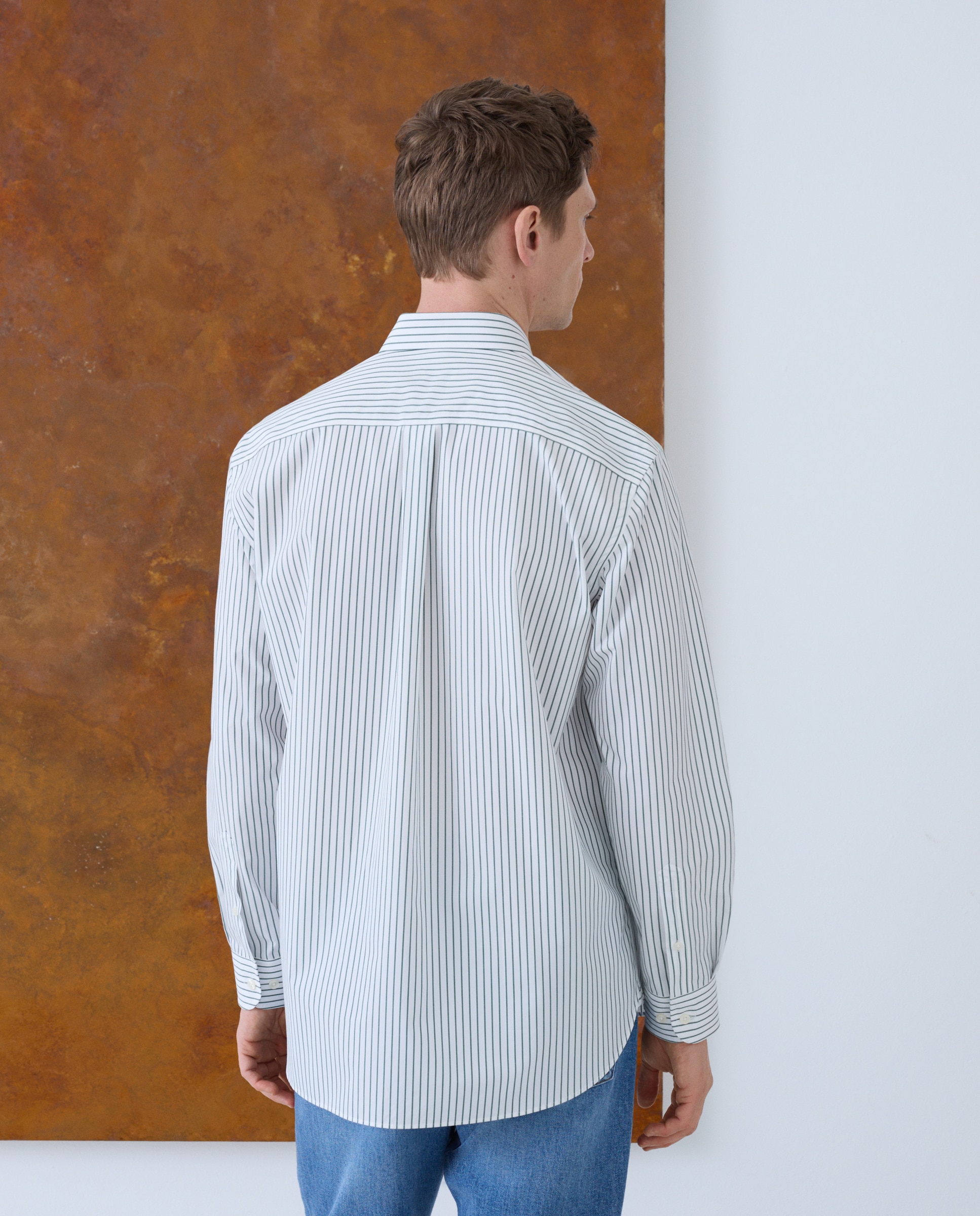 Camisa sport de hombre non iron manga larga - Emidio Tucci - Verde Verde-3