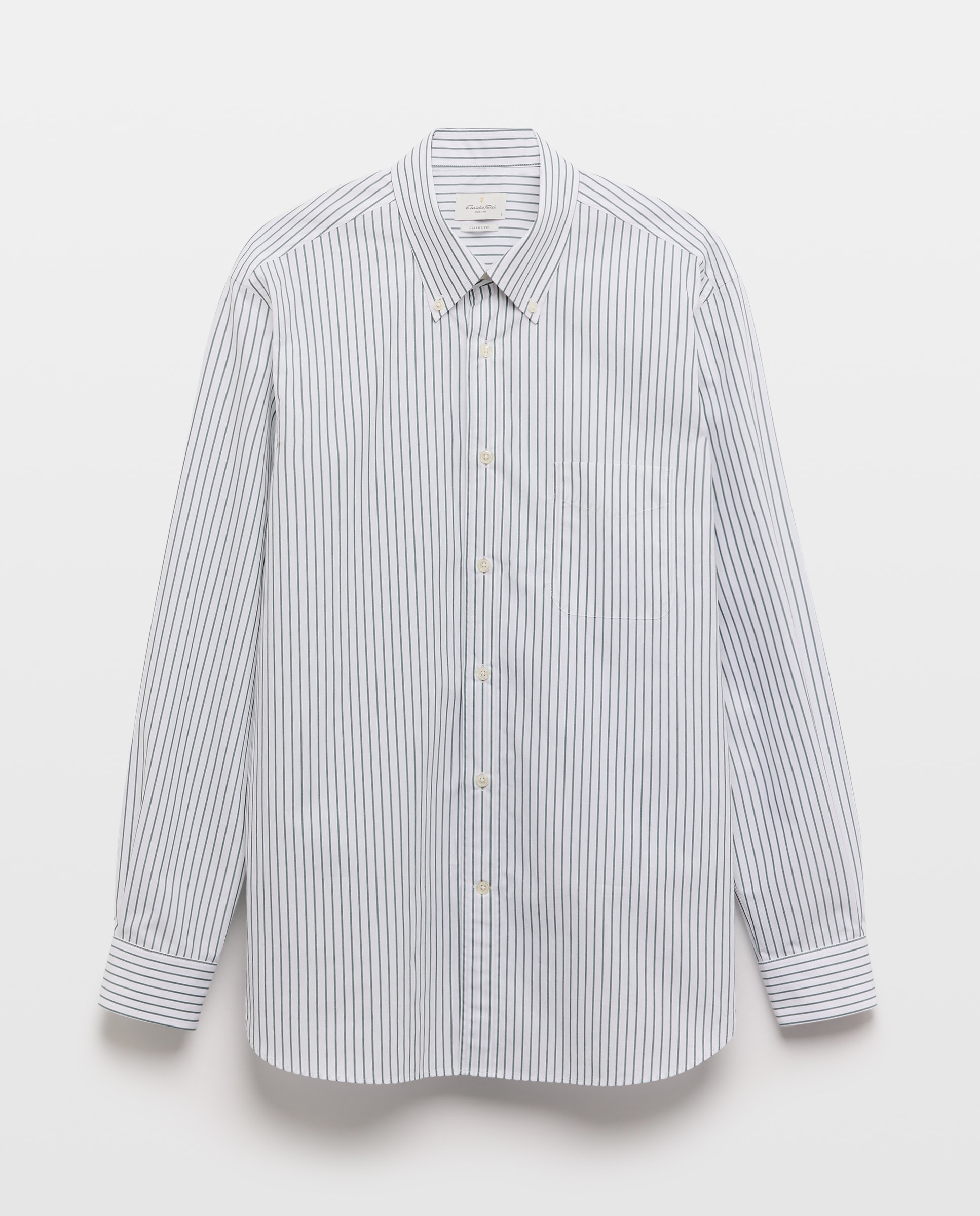 Camisa sport de hombre non iron manga larga - Emidio Tucci - Verde Verde-4