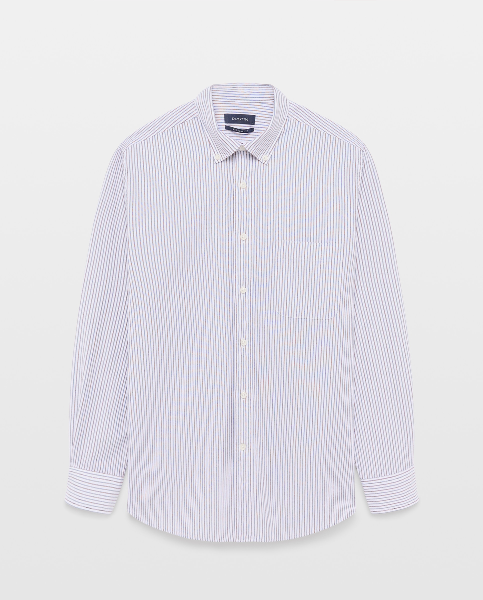 Camisa regular fit de oxford stretch con rayas bicolor de hombre - Dustin - Burdeos Burdeos-4