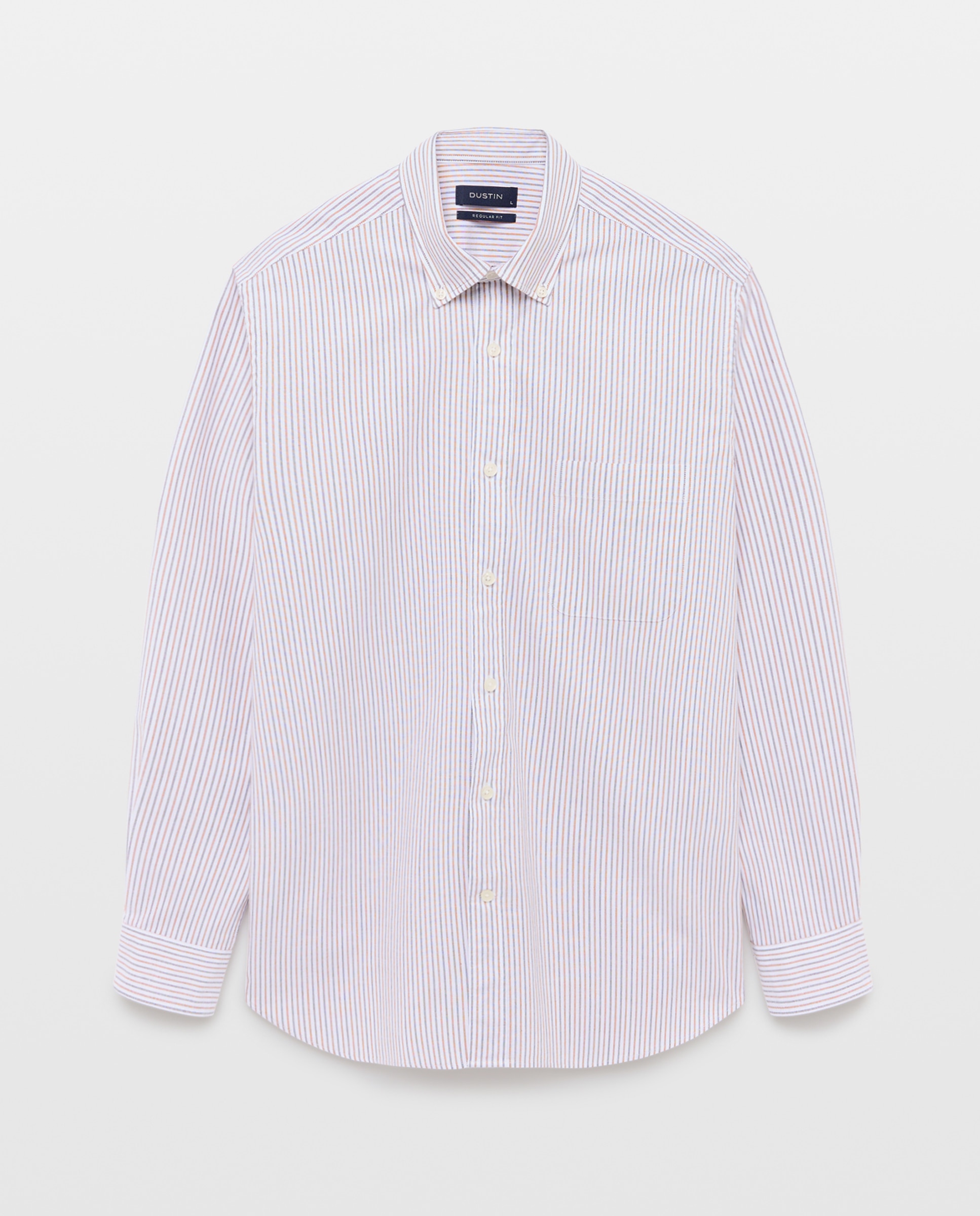 Camisa regular fit de oxford stretch con rayas bicolor de hombre - Dustin - Verde Verde-4