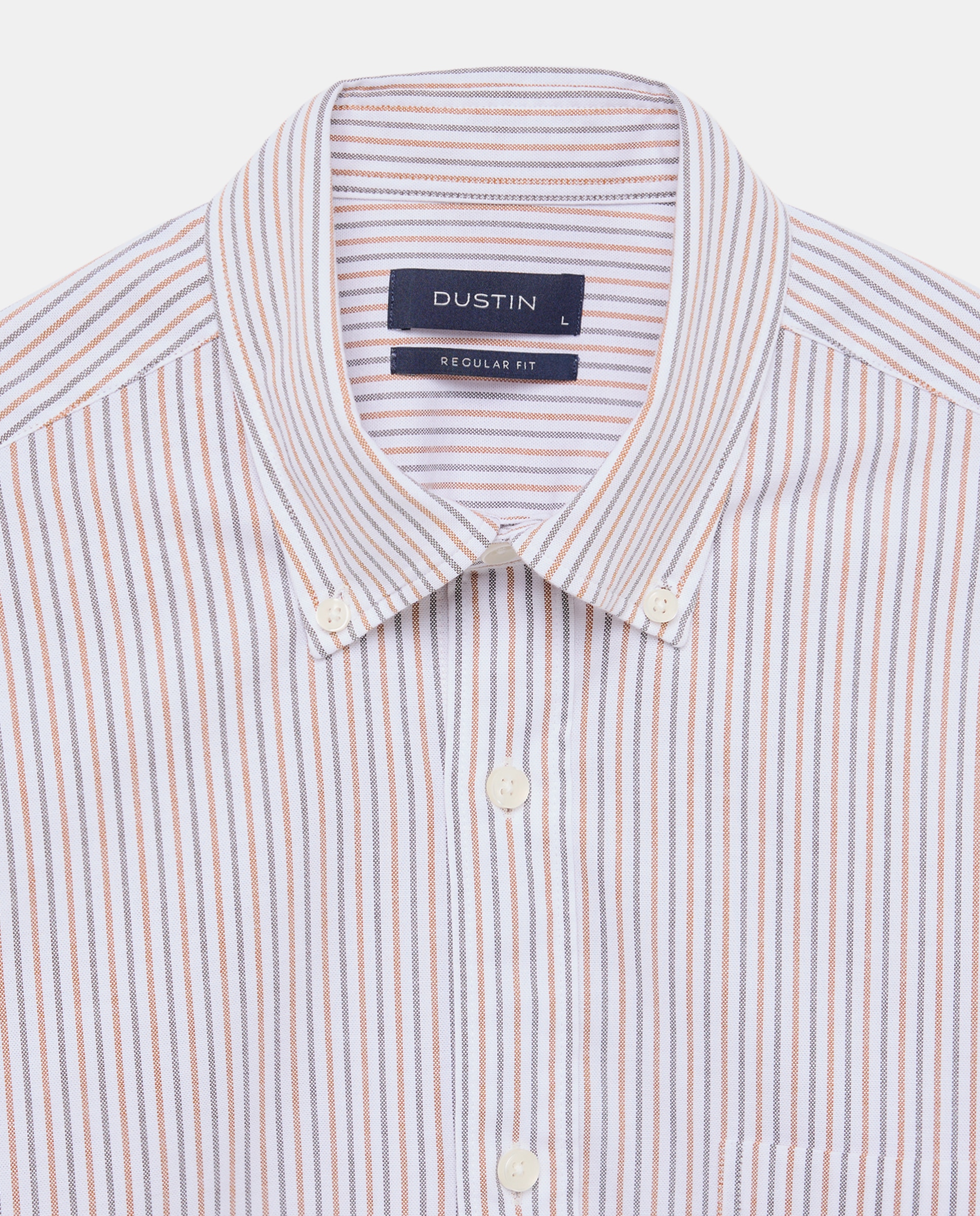 Camisa regular fit de oxford stretch con rayas bicolor de hombre - Dustin - Verde Verde-5