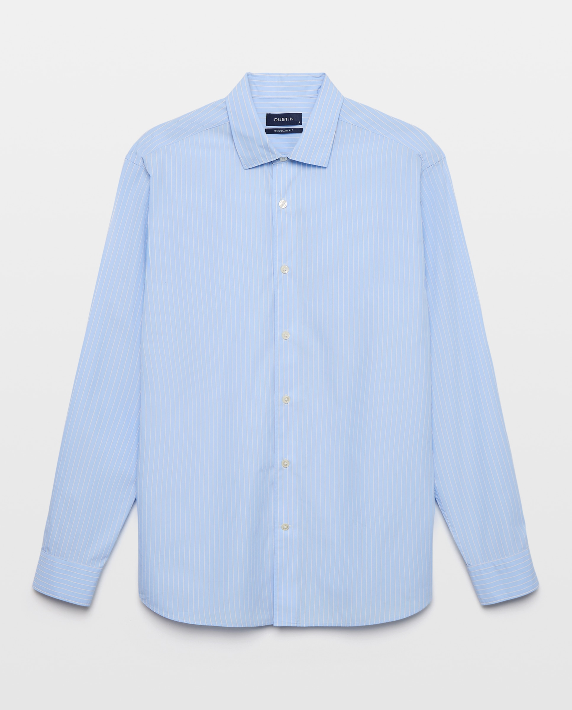 Imagem 0 de Camisa Semi-clássica de Popelina Peach às Riscas Regular Fit