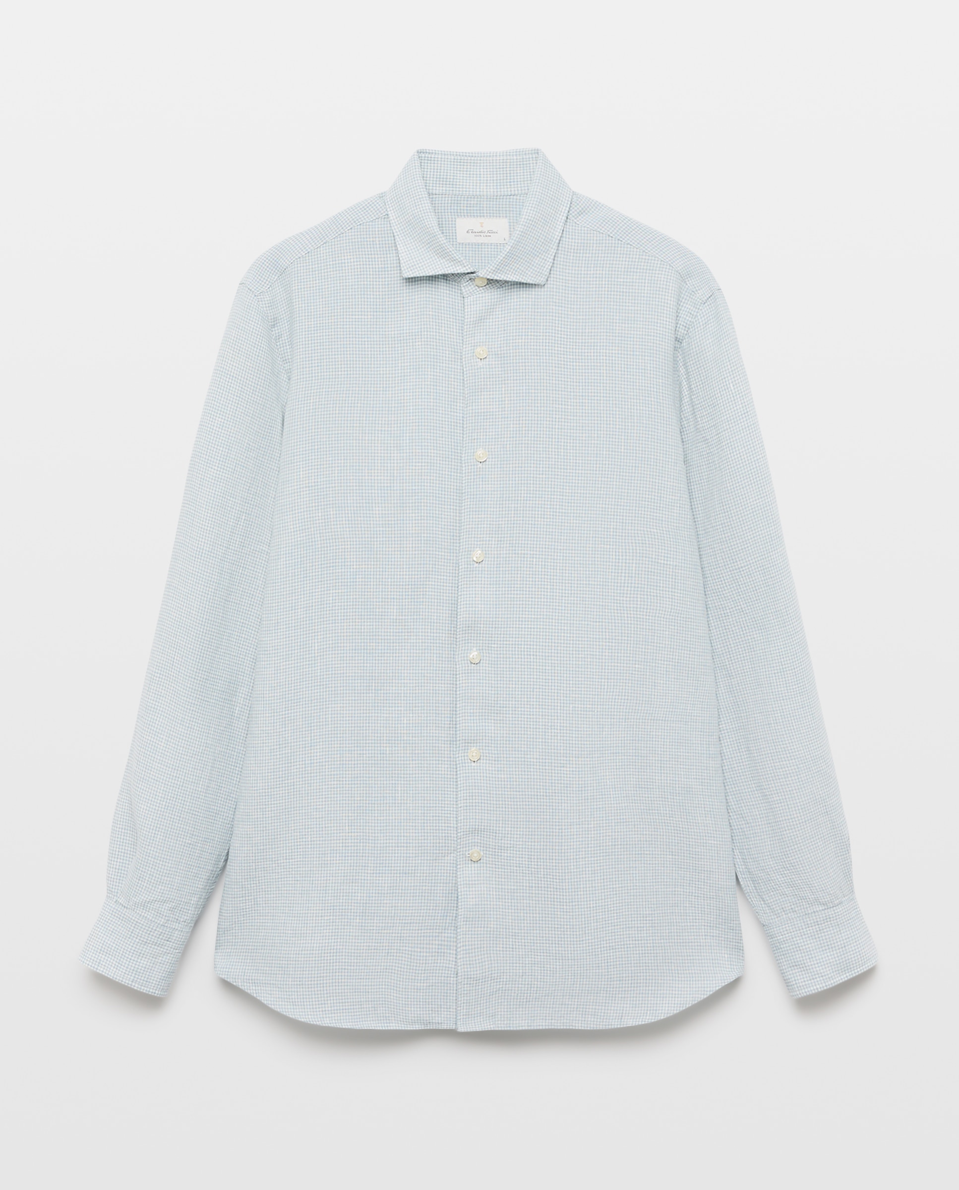 Imagen 4 de Camisa de lino de hombre - Emidio Tucci - Azul Azul