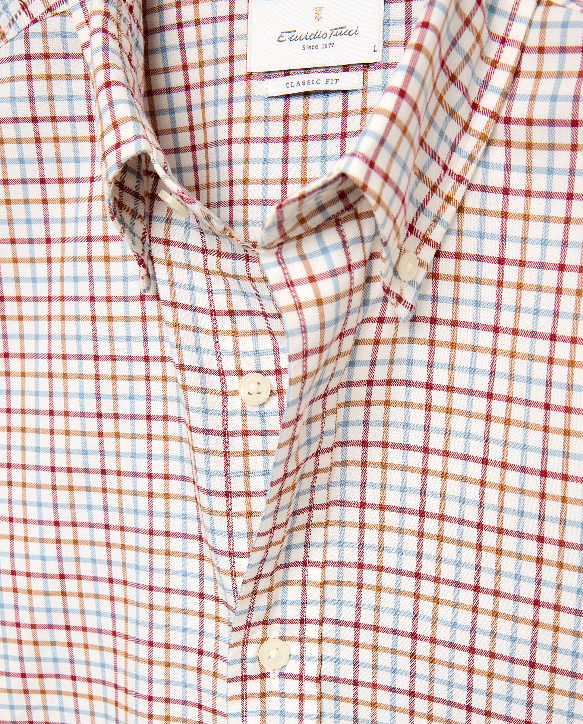 Imagen 5 de Camisa sport villela 100% algodón classic fit - Emidio Tucci - Azul claro Azul claro