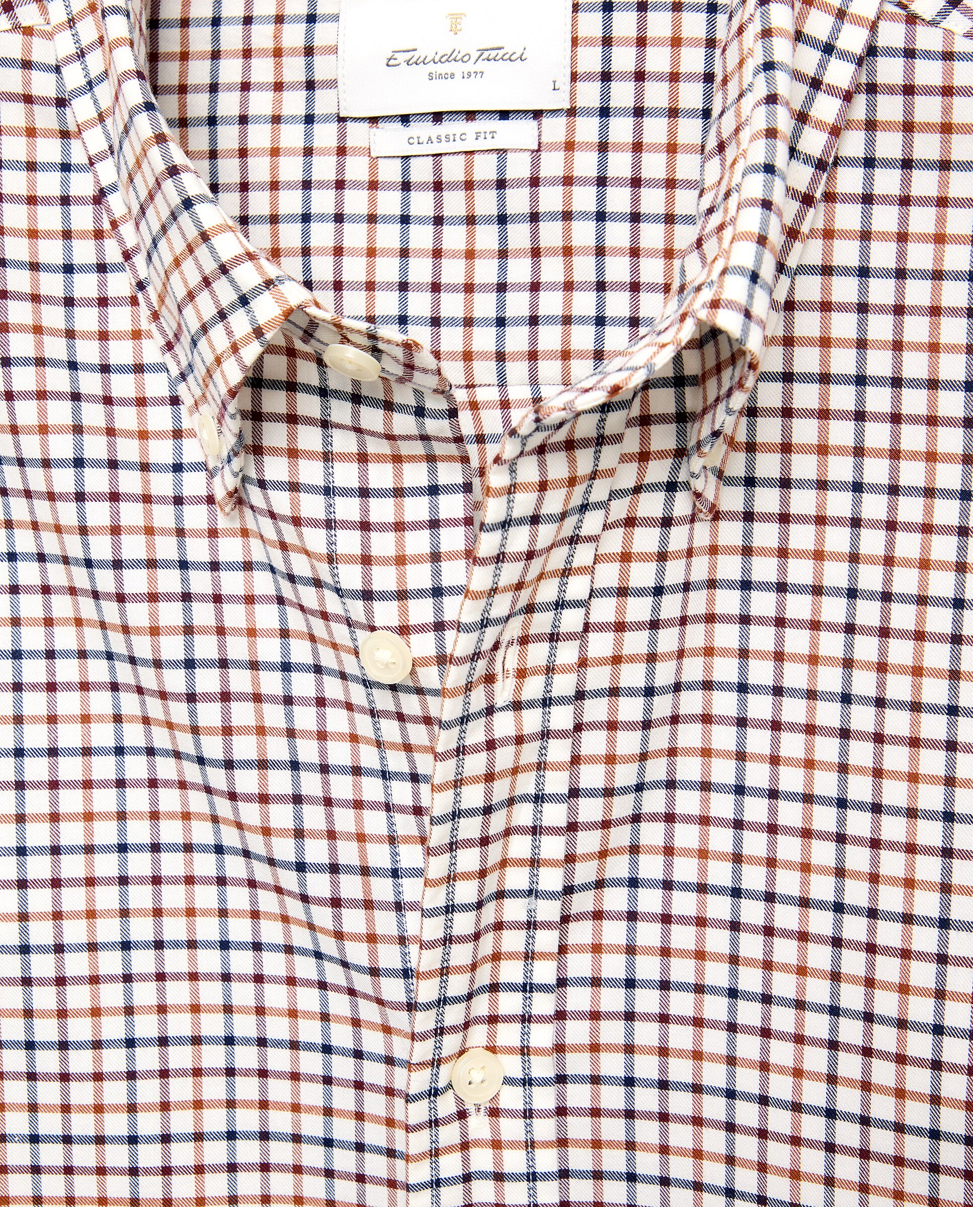 Imagen 5 de Camisa sport villela 100% algodón classic fit - Emidio Tucci - Rojo Rojo