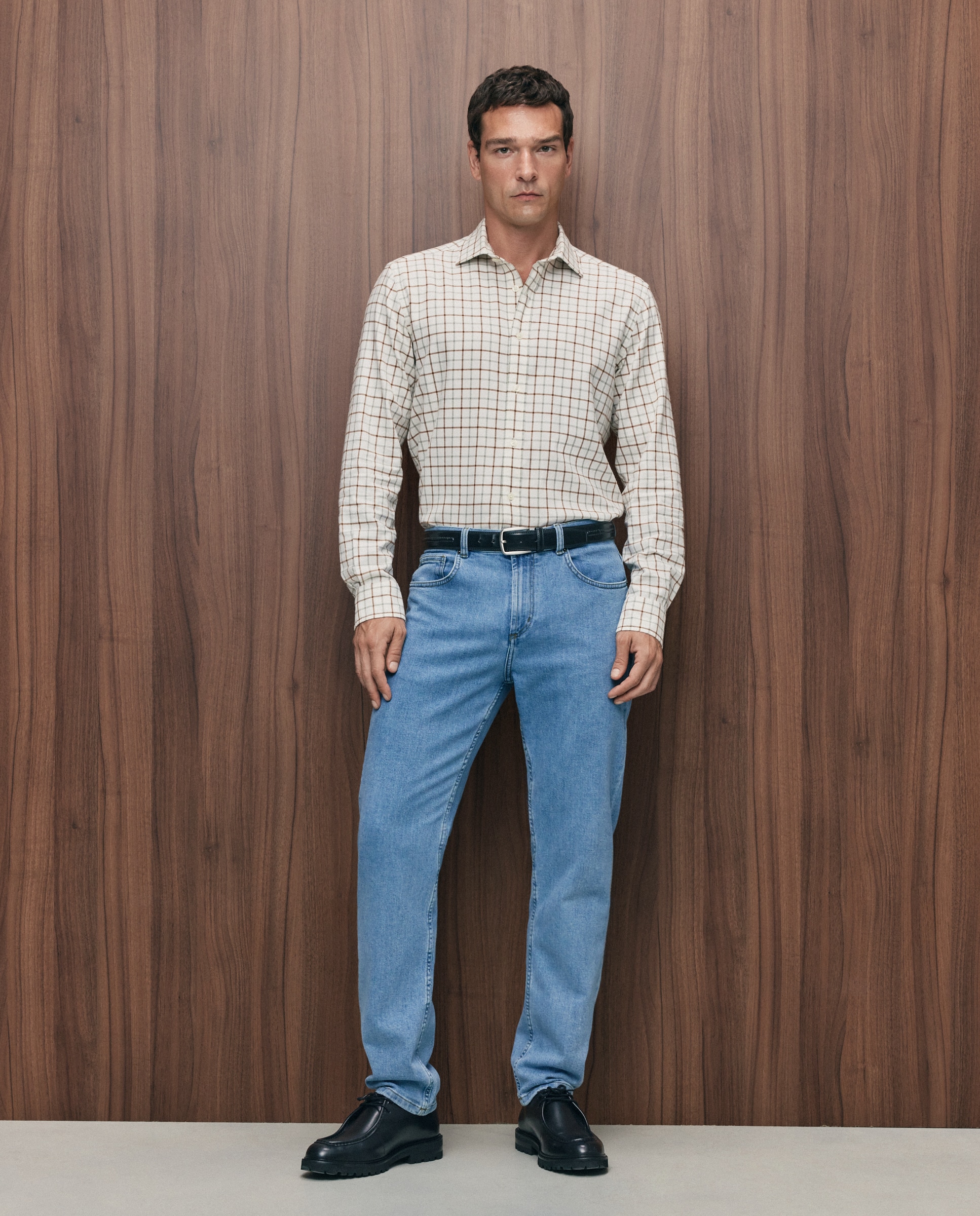 Imagen 2 de Camisa sport villela 90% algodón 10% lana regular fit - Emidio Tucci - Verde Verde