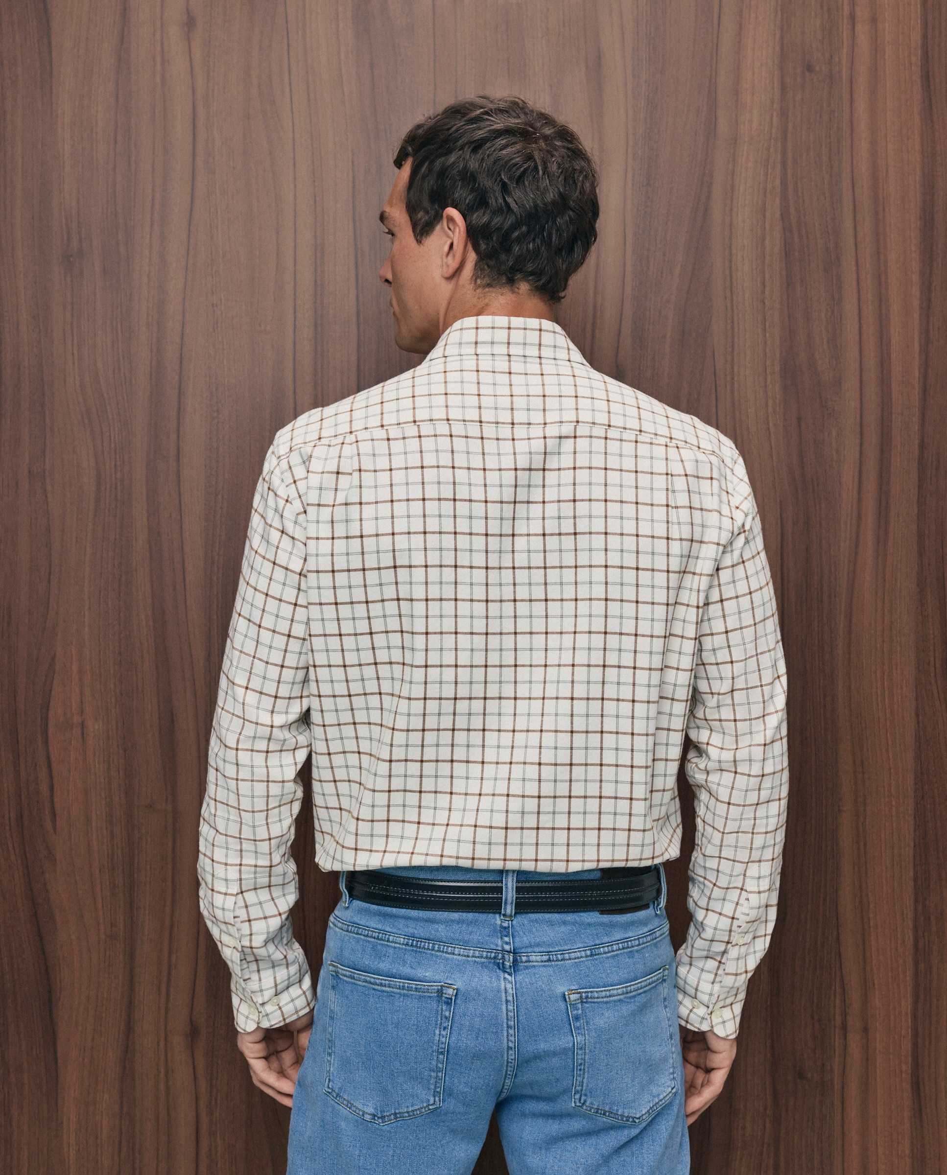 Imagen 3 de Camisa sport villela 90% algodón 10% lana regular fit - Emidio Tucci - Verde Verde