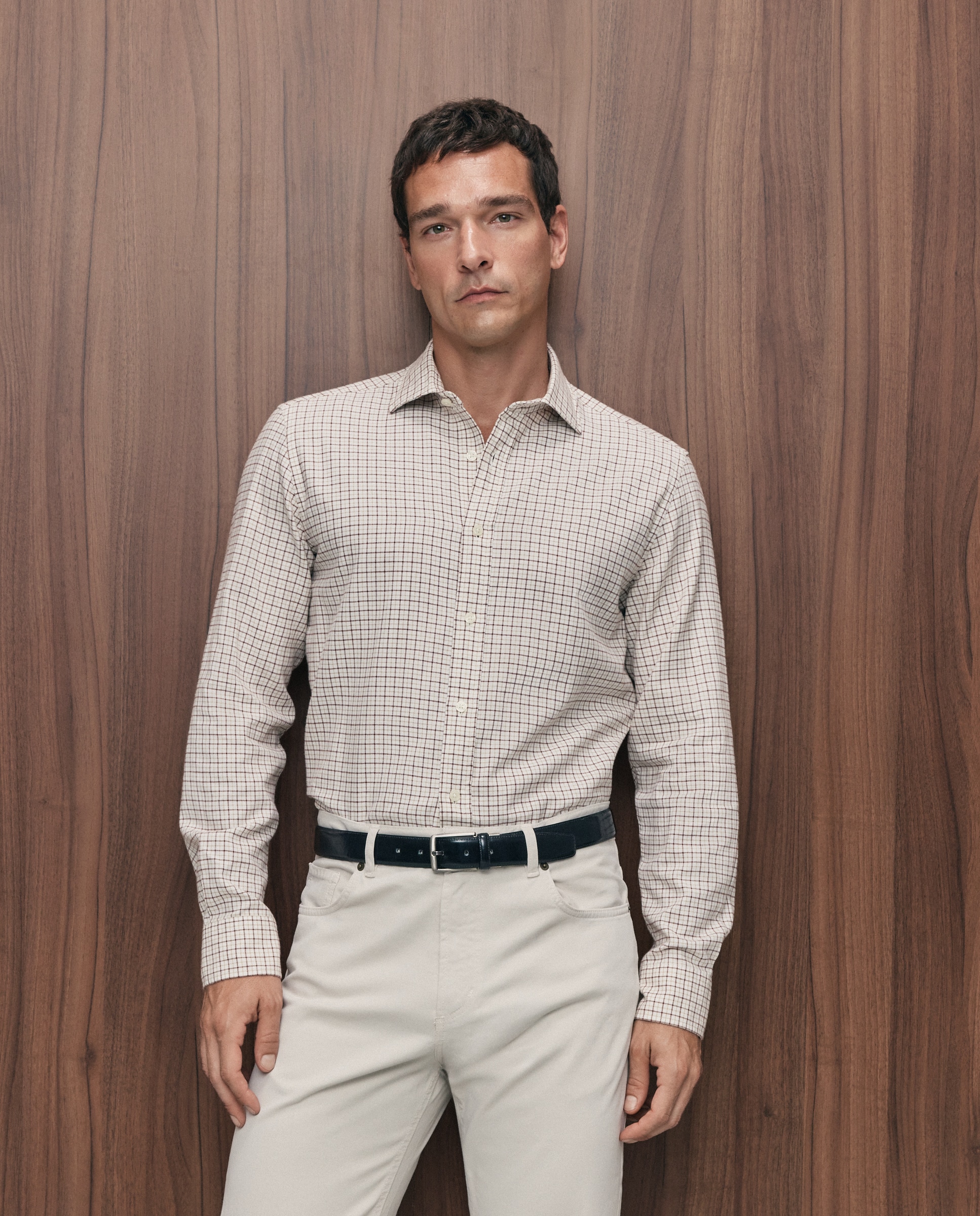 Imagen 1 de Camisa sport villela 90% algodón 10% lana regular fit - Emidio Tucci - Rojo Rojo