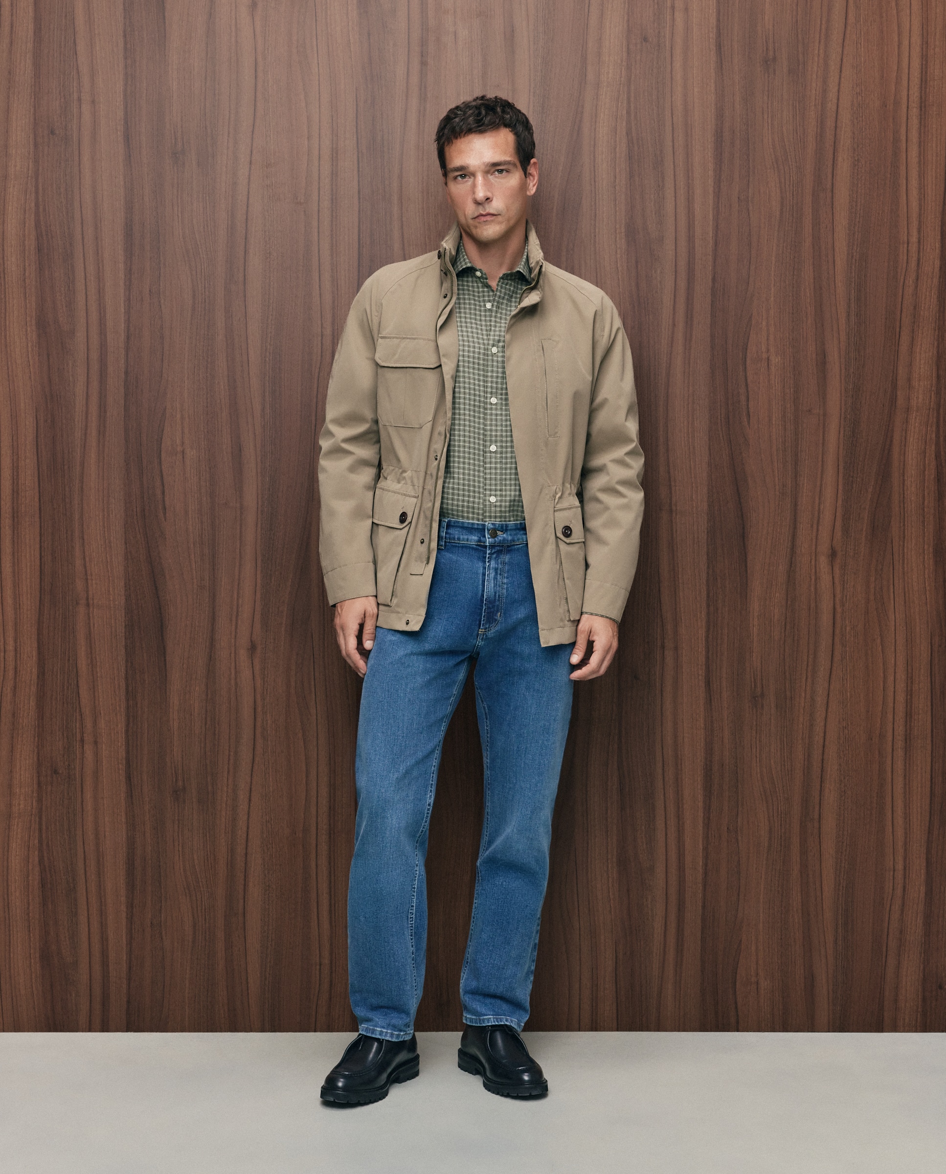 Imagen 2 de Camisa sport villela 90% algodón 10% lana regular fit - Emidio Tucci - Verde Verde