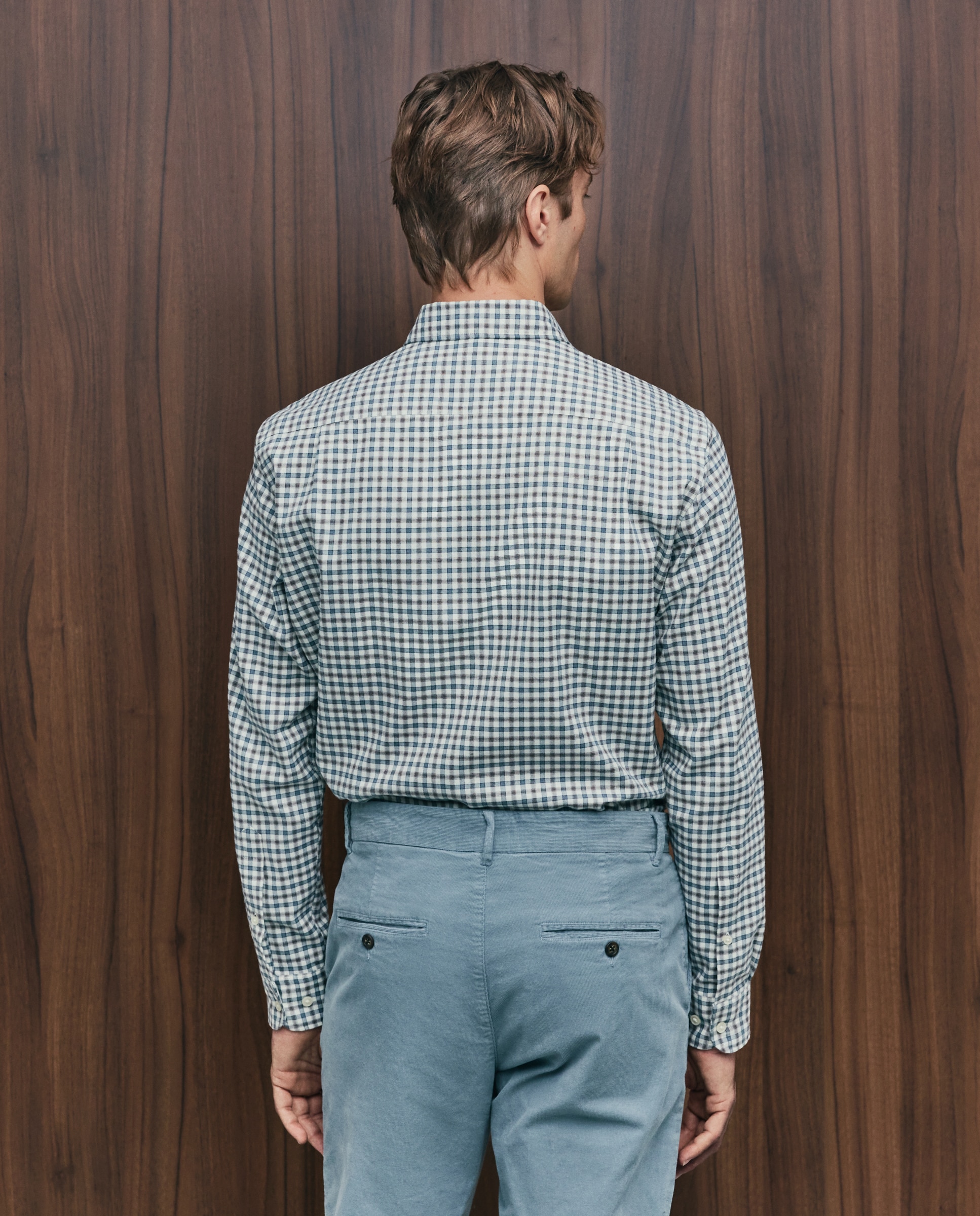 Imagen 3 de Camisa sport franela 100% algodón perchado lana regular fit - Emidio Tucci - Azul Azul