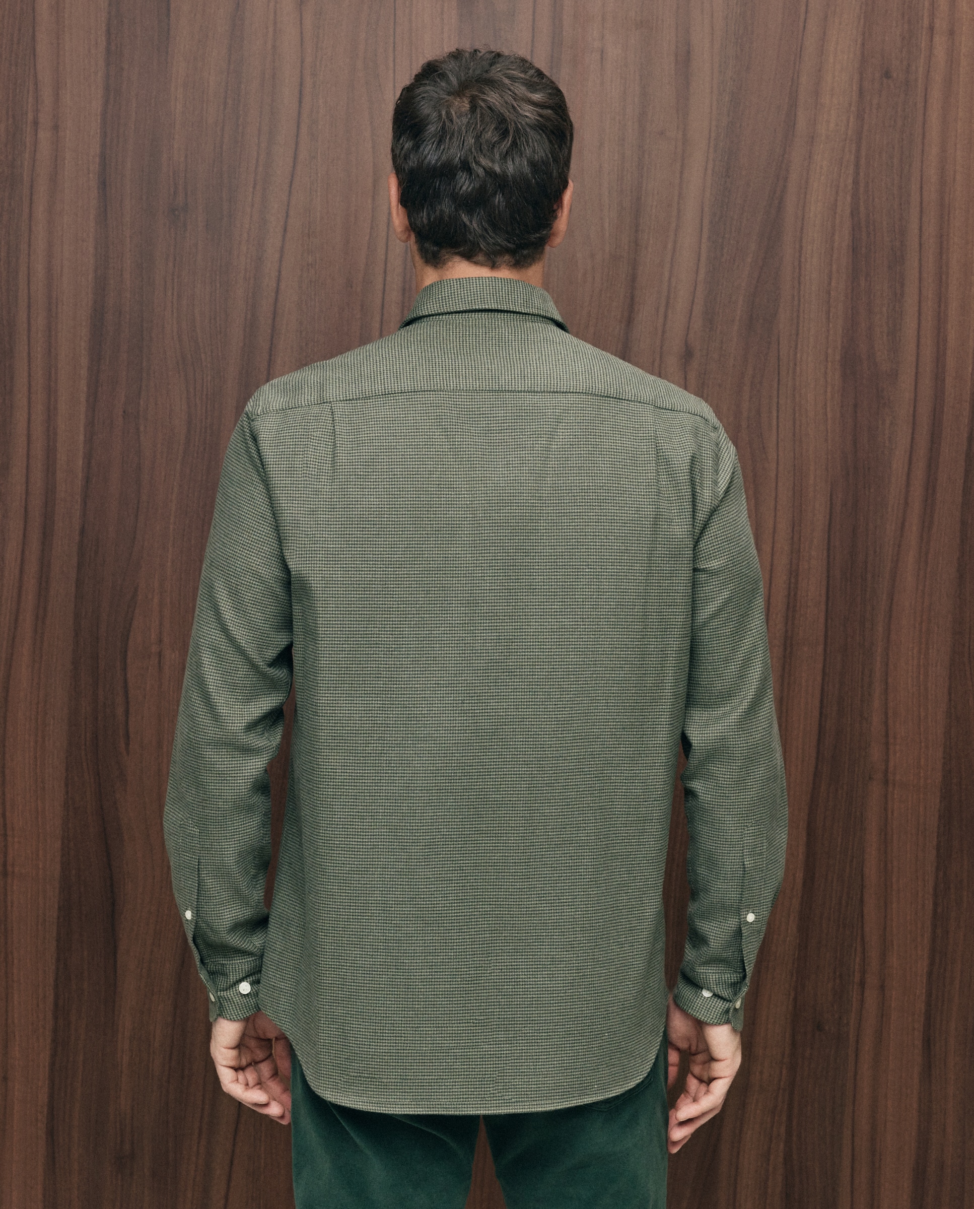 Imagen 3 de Camisa sport franela 100% algodón perchado lana regular fit - Emidio Tucci - Verde Verde
