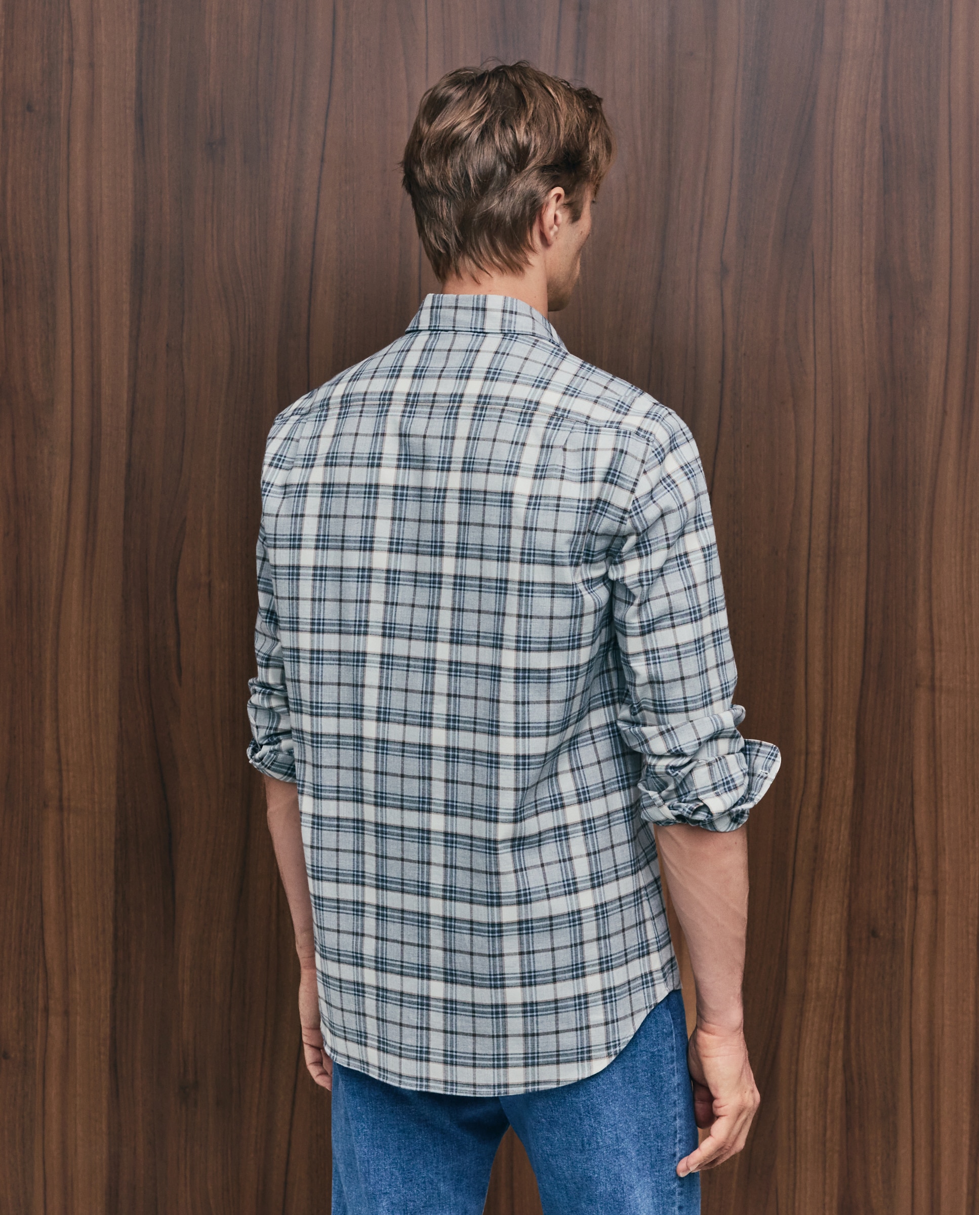 Camisa sport hombre franela manga larga - Emidio Tucci - Azul claro Azul claro-3