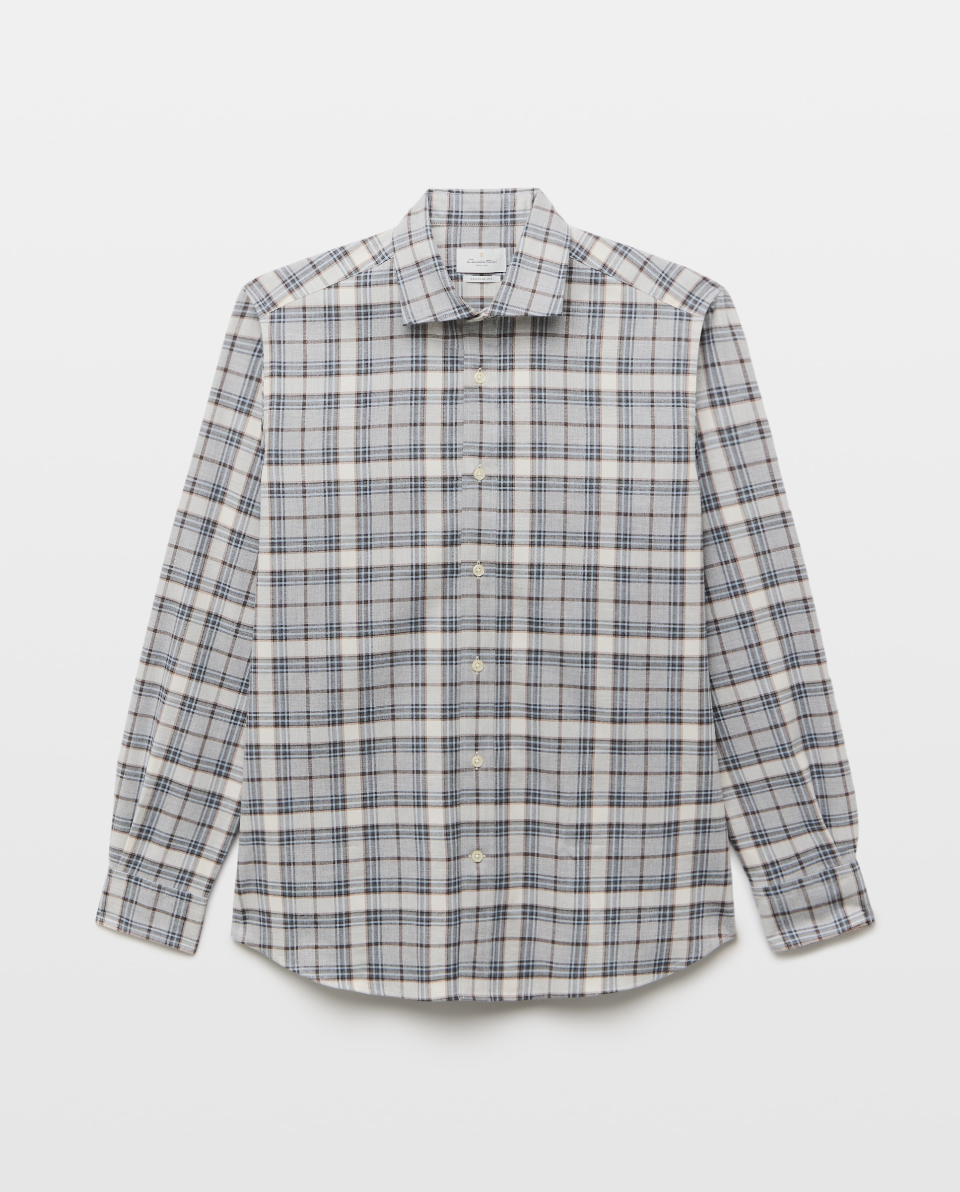 Camisa sport hombre franela manga larga - Emidio Tucci - Azul claro Azul claro-4