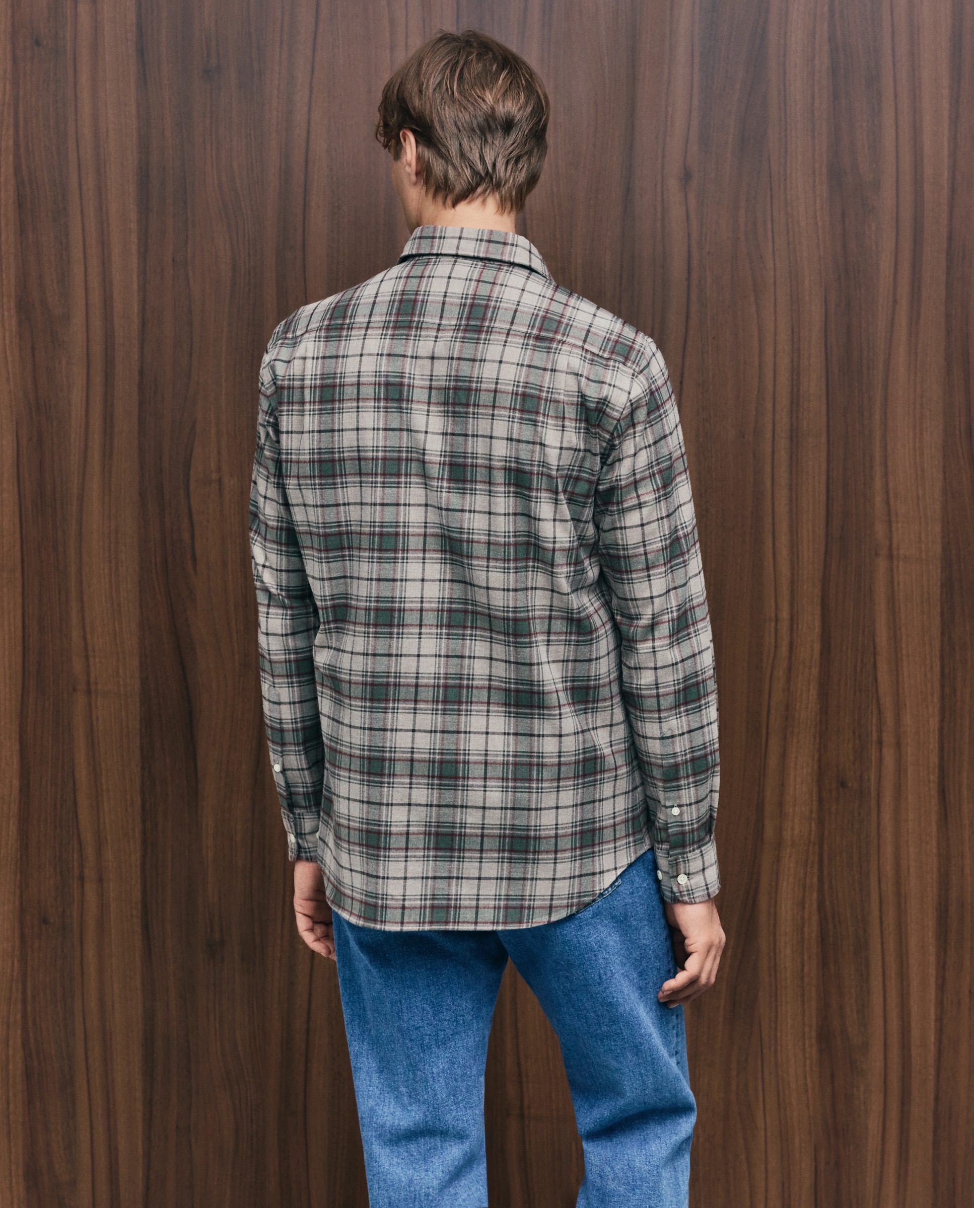 Camisa sport hombre franela manga larga - Emidio Tucci - Verde Verde-3
