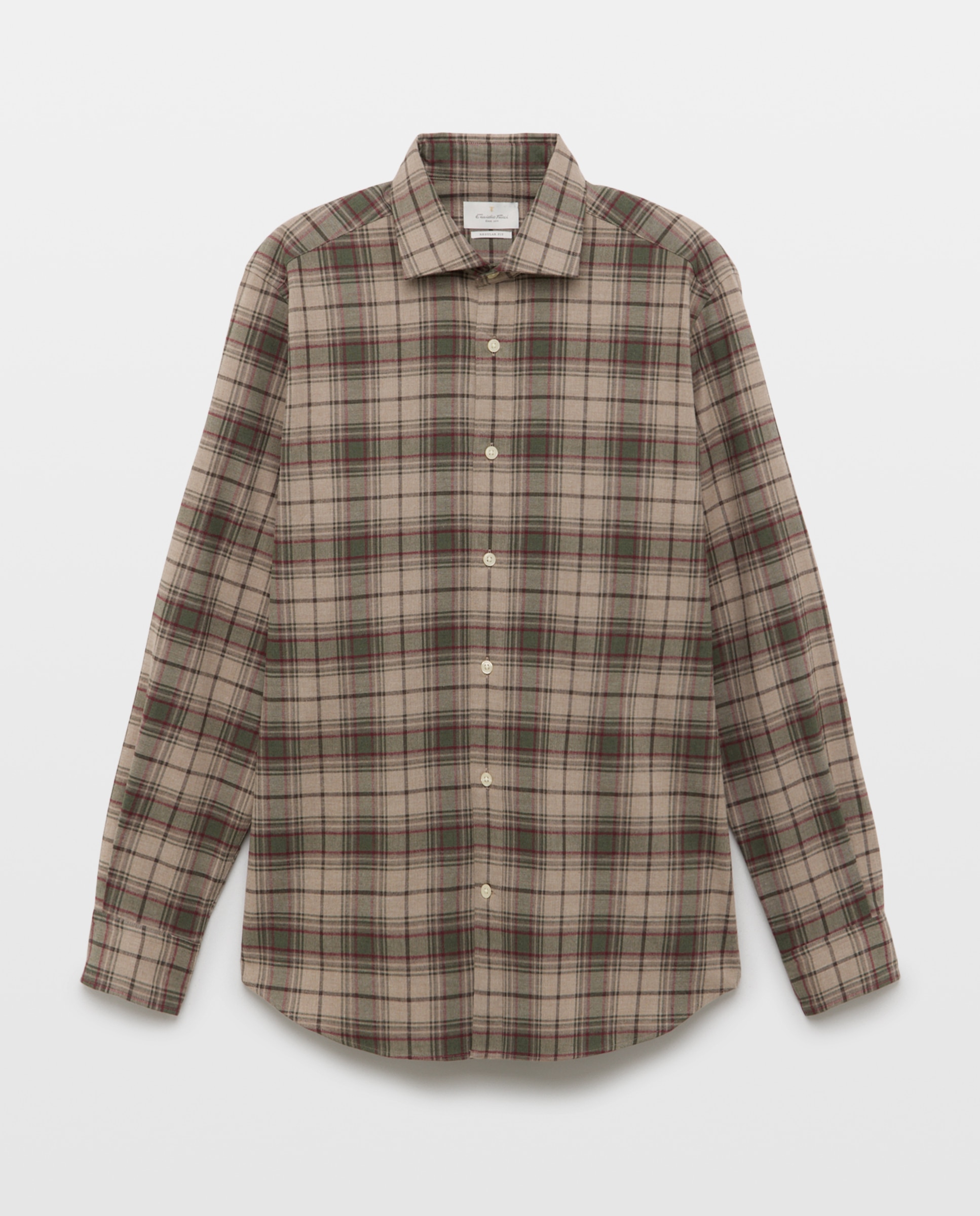 Camisa sport hombre franela manga larga - Emidio Tucci - Verde Verde-4