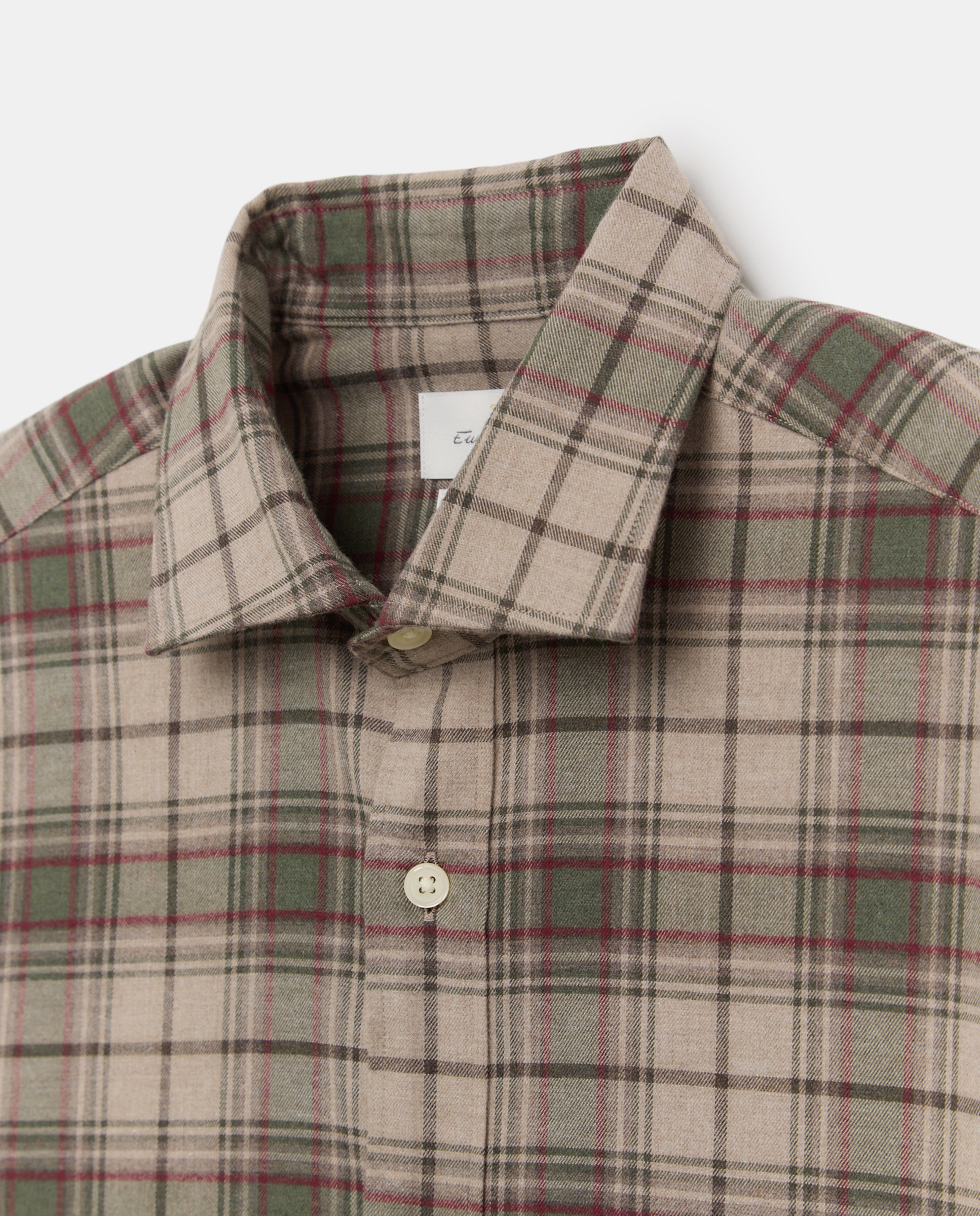 Camisa sport hombre franela manga larga - Emidio Tucci - Verde Verde-5