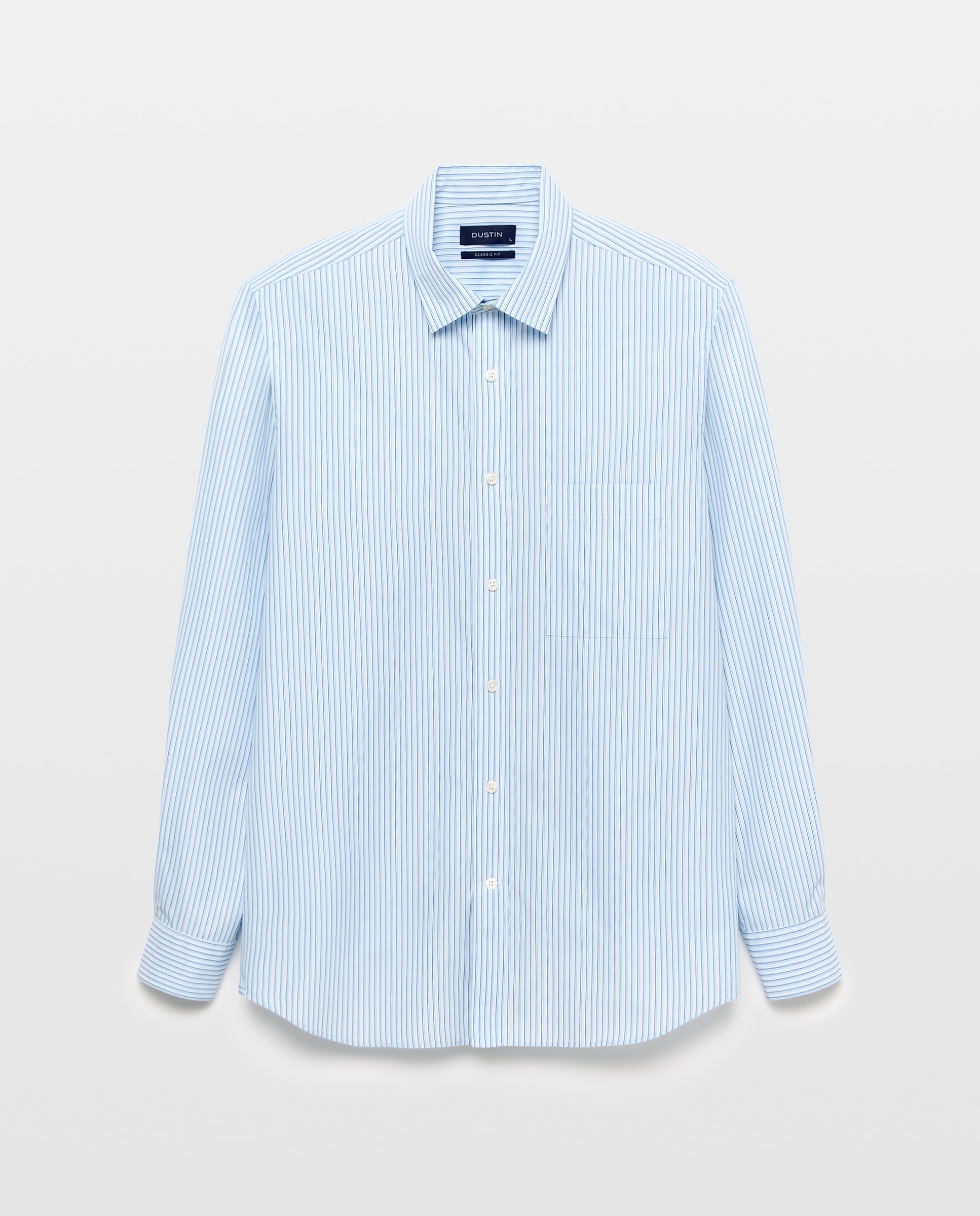 Camisa de tacto suave con diseño de rayas de classic fit. - Dustin - Azul Azul-1